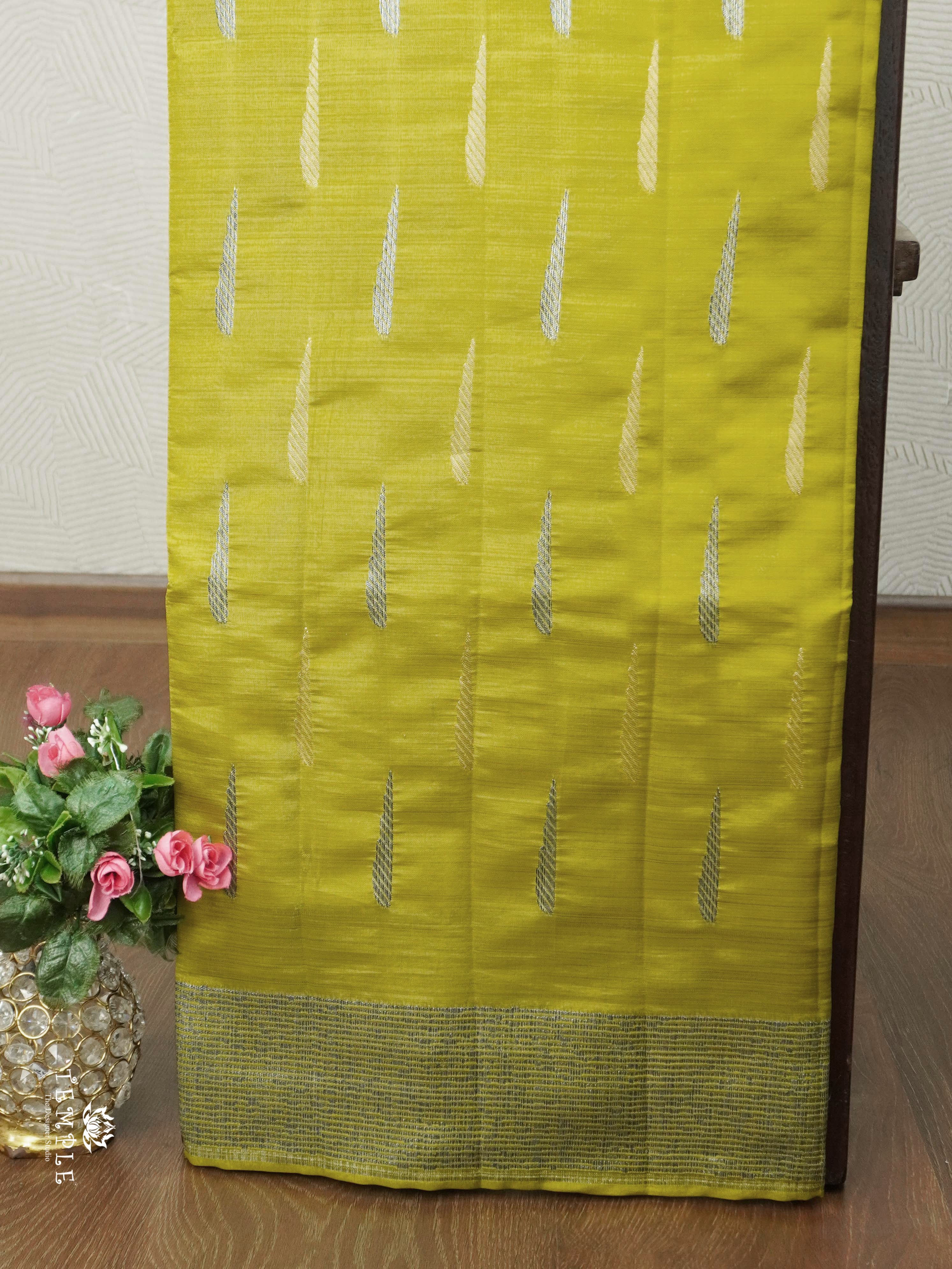 Semi Tussar Silk Saree(Lemon Yellow) | TTDS1953 | PRE BOOKING