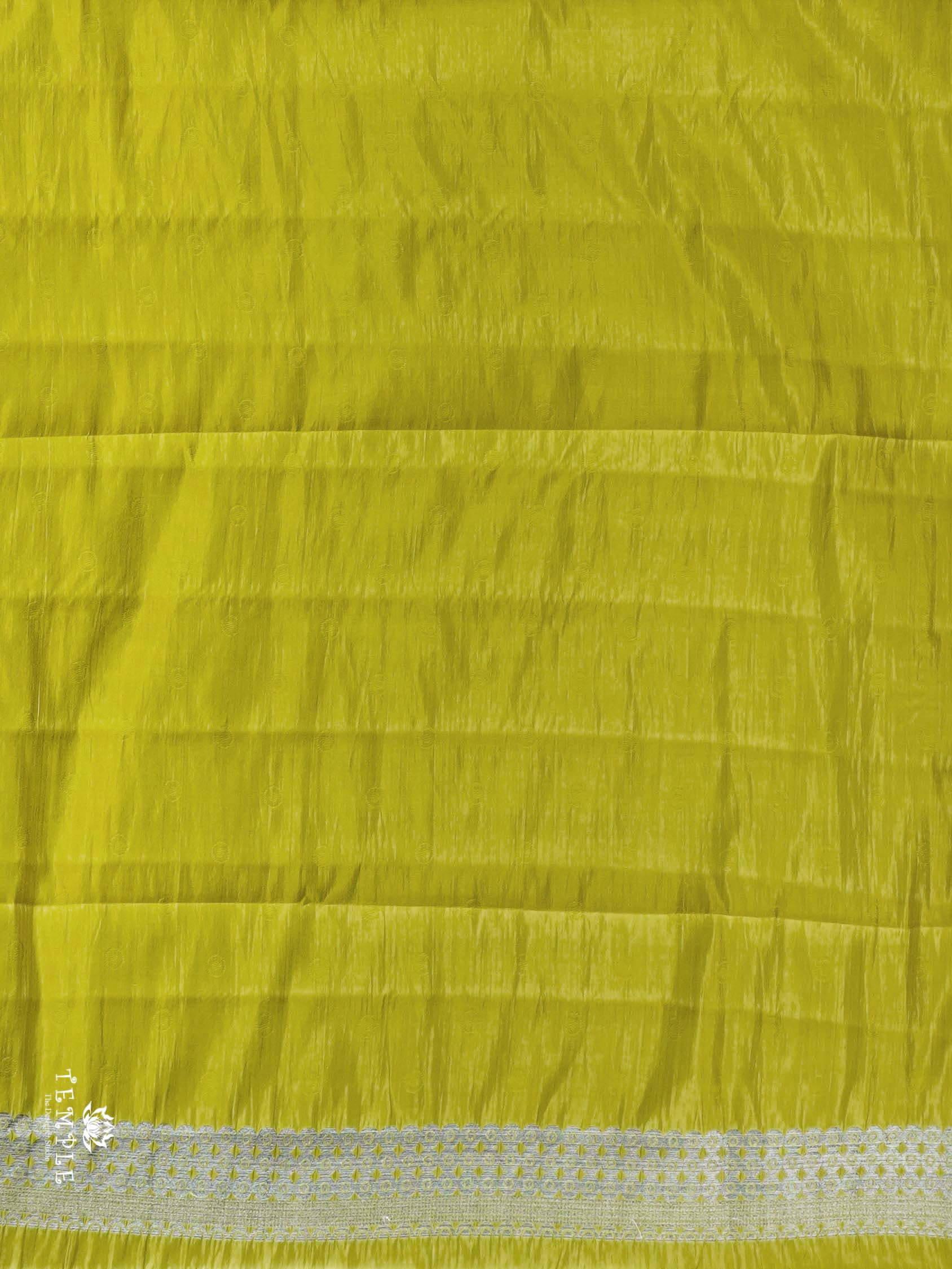 Semi Tussar Silk Saree(Lemon Yellow) | TTDS1953 | PRE BOOKING