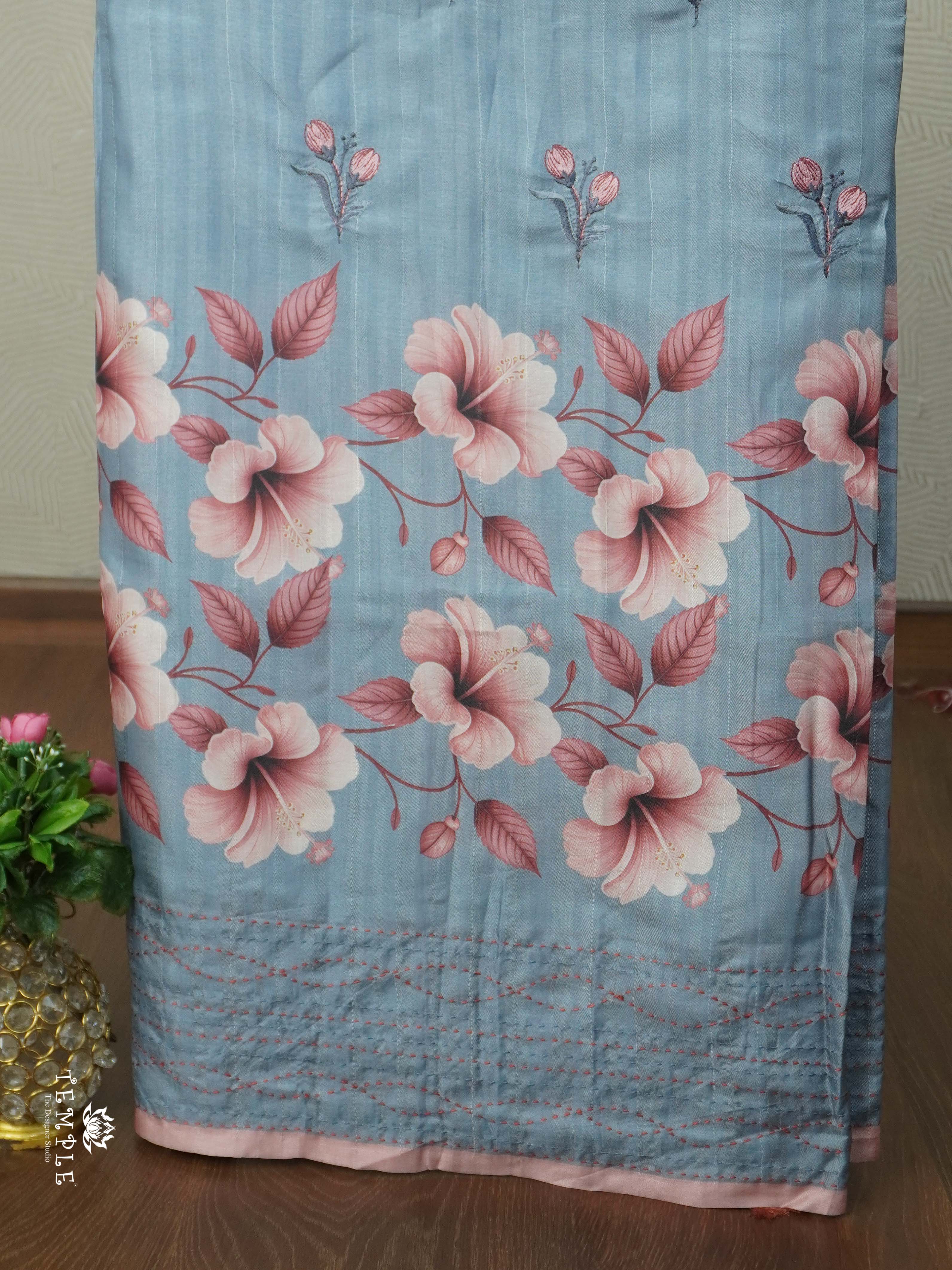 Embroidered Art Silk Saree | TTDS2630