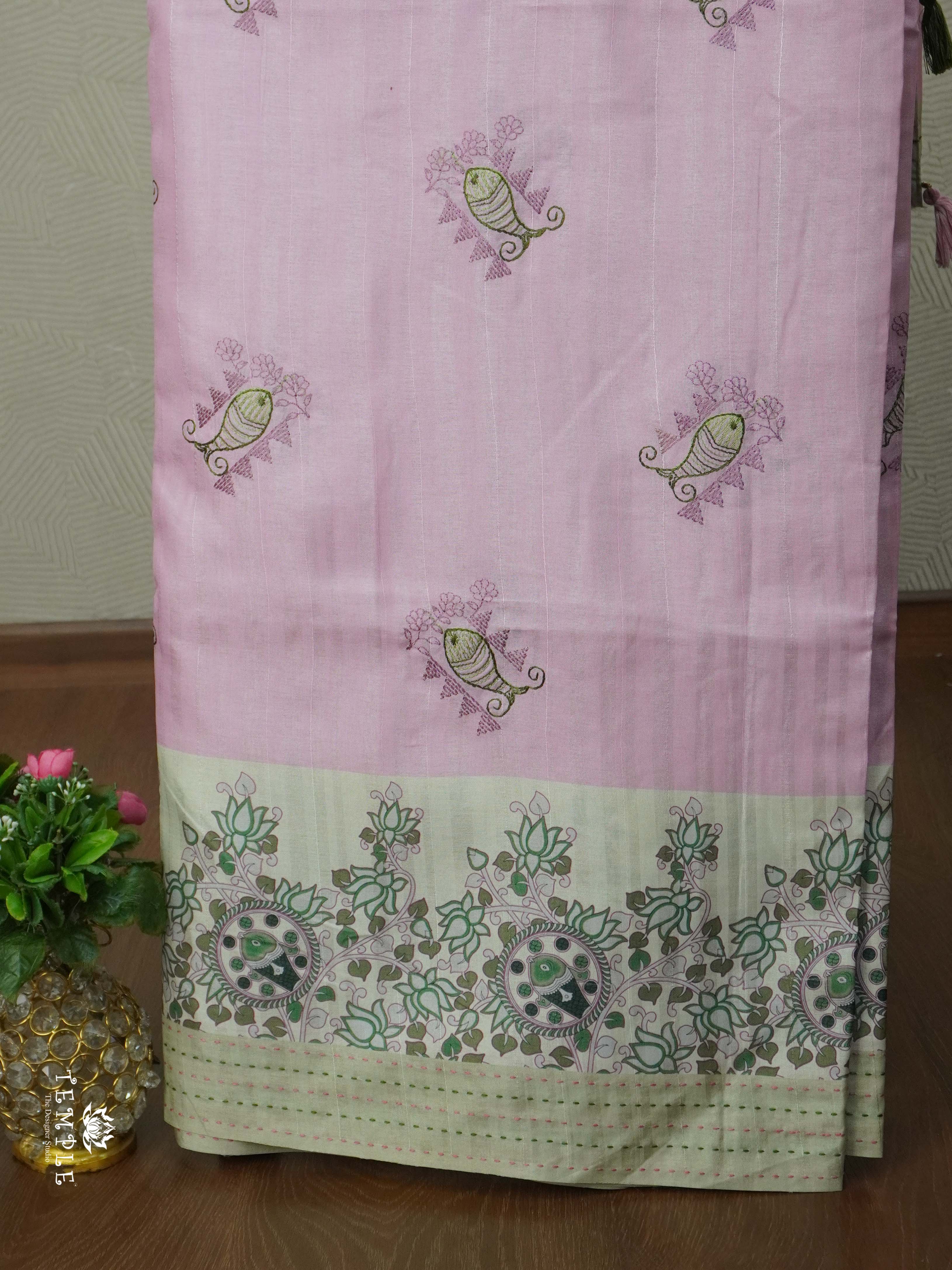 Embroidered Art Silk Saree | TTDS2629