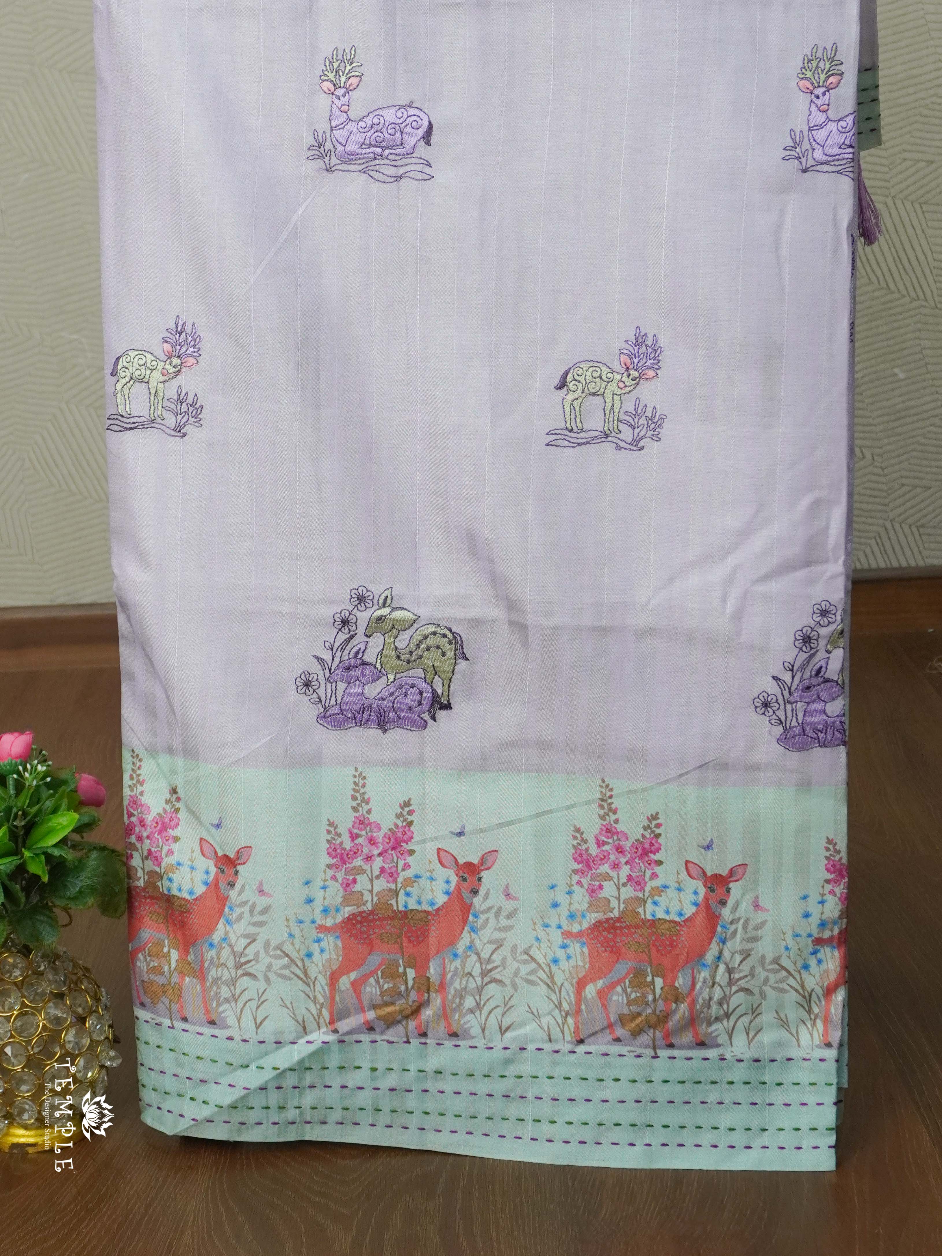 Embroidered Art Silk Saree | TTDS2629