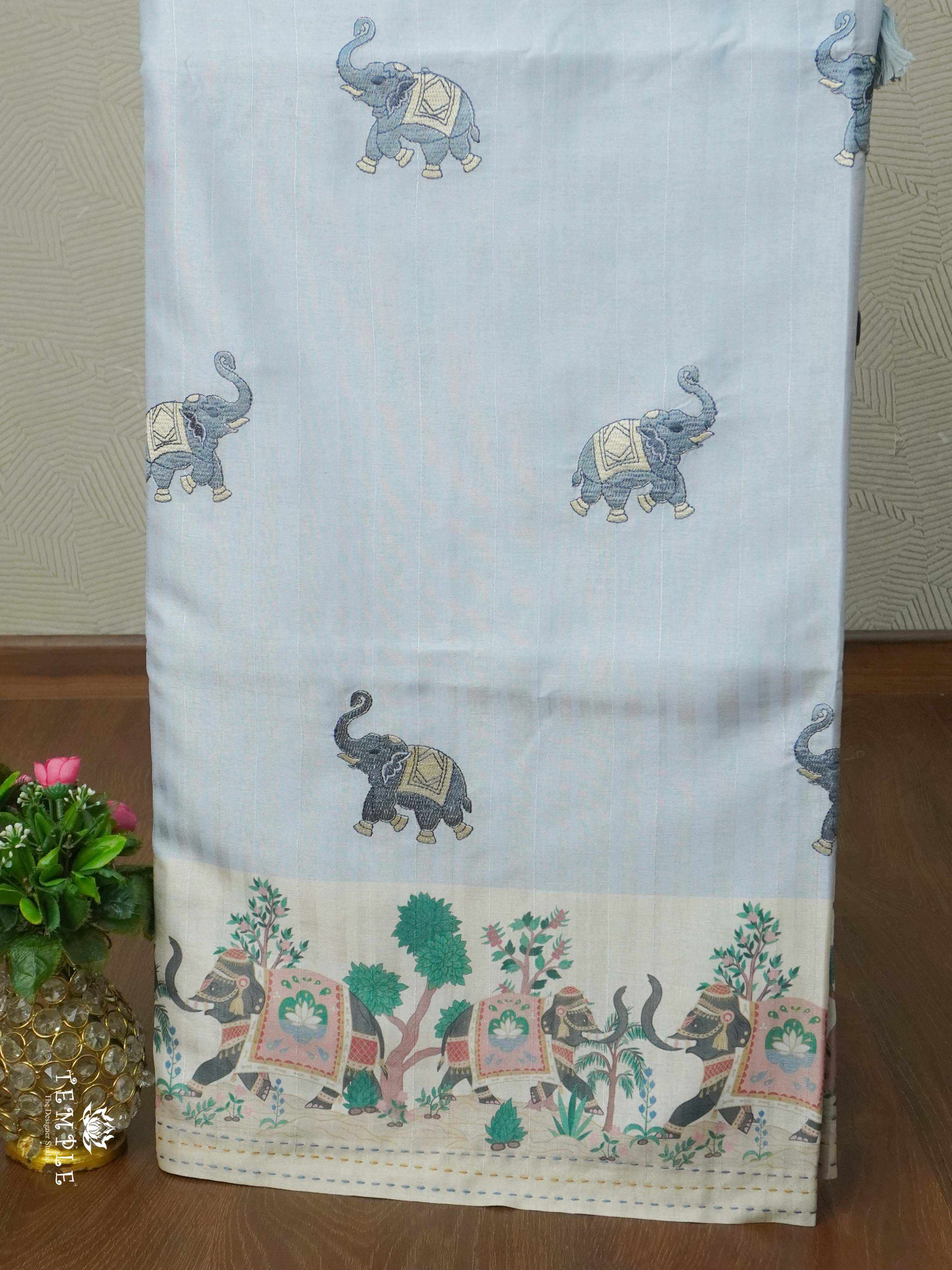 Embroidered Art Silk Saree | TTDS2629
