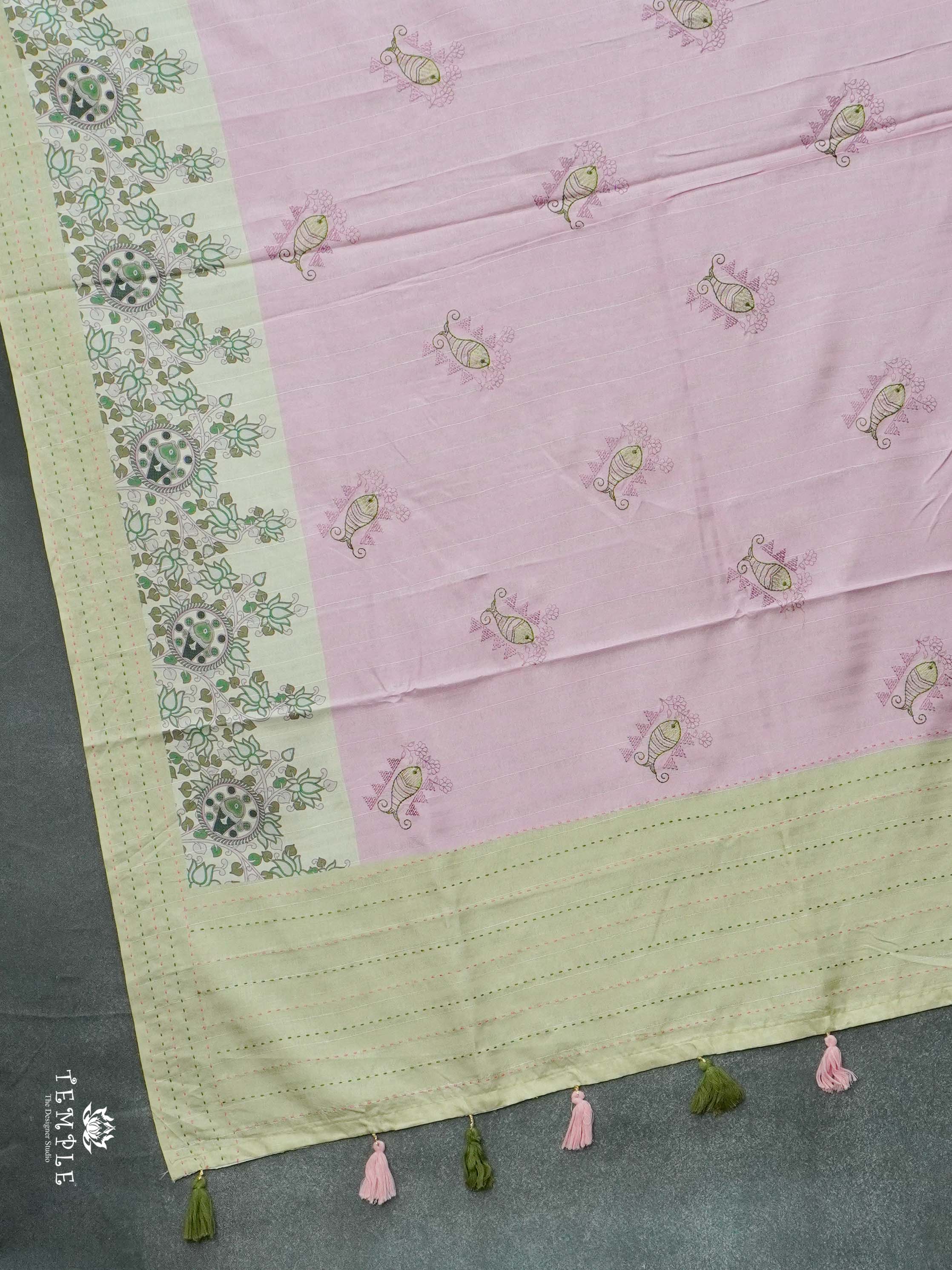 Embroidered Art Silk Saree | TTDS2629