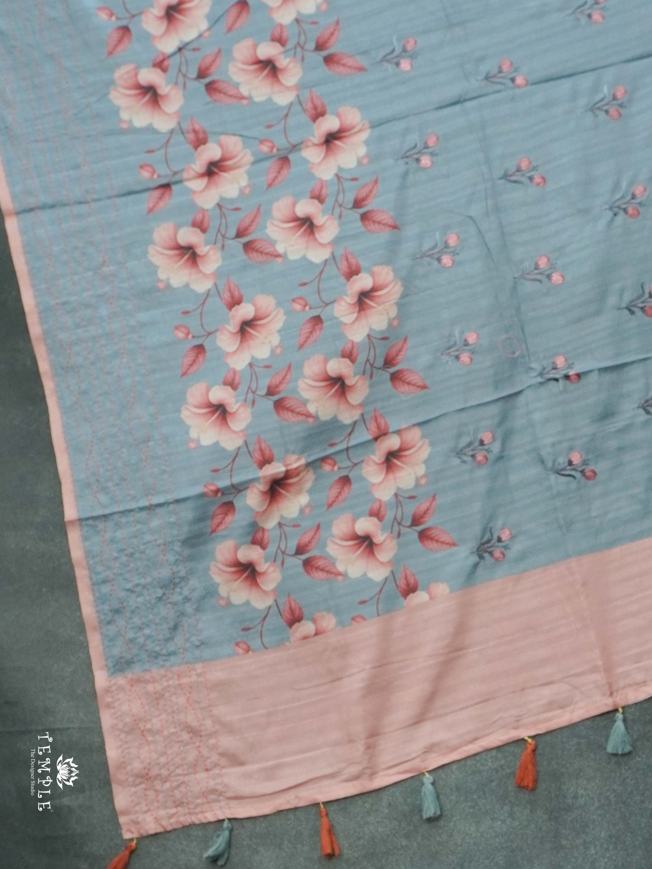 Embroidered Art Silk Saree | TTDS2630