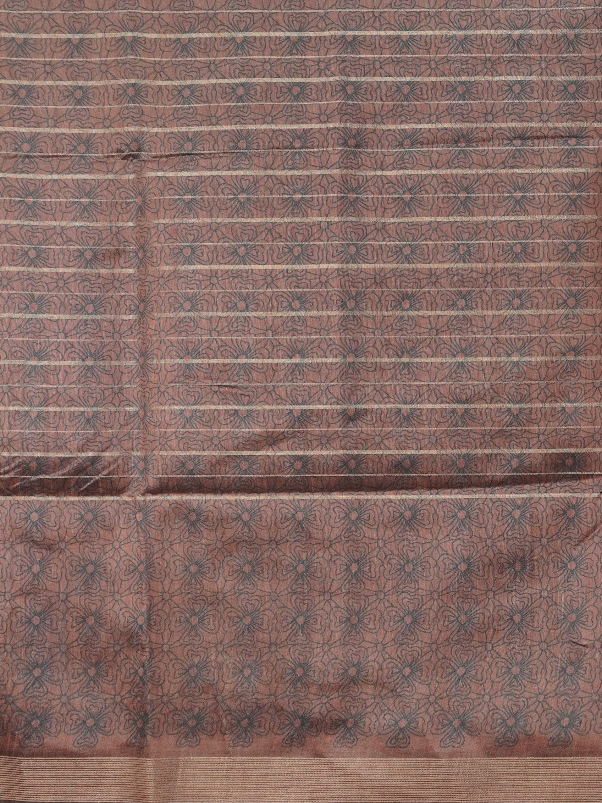 Printed Tussar Saree | TTDS3527