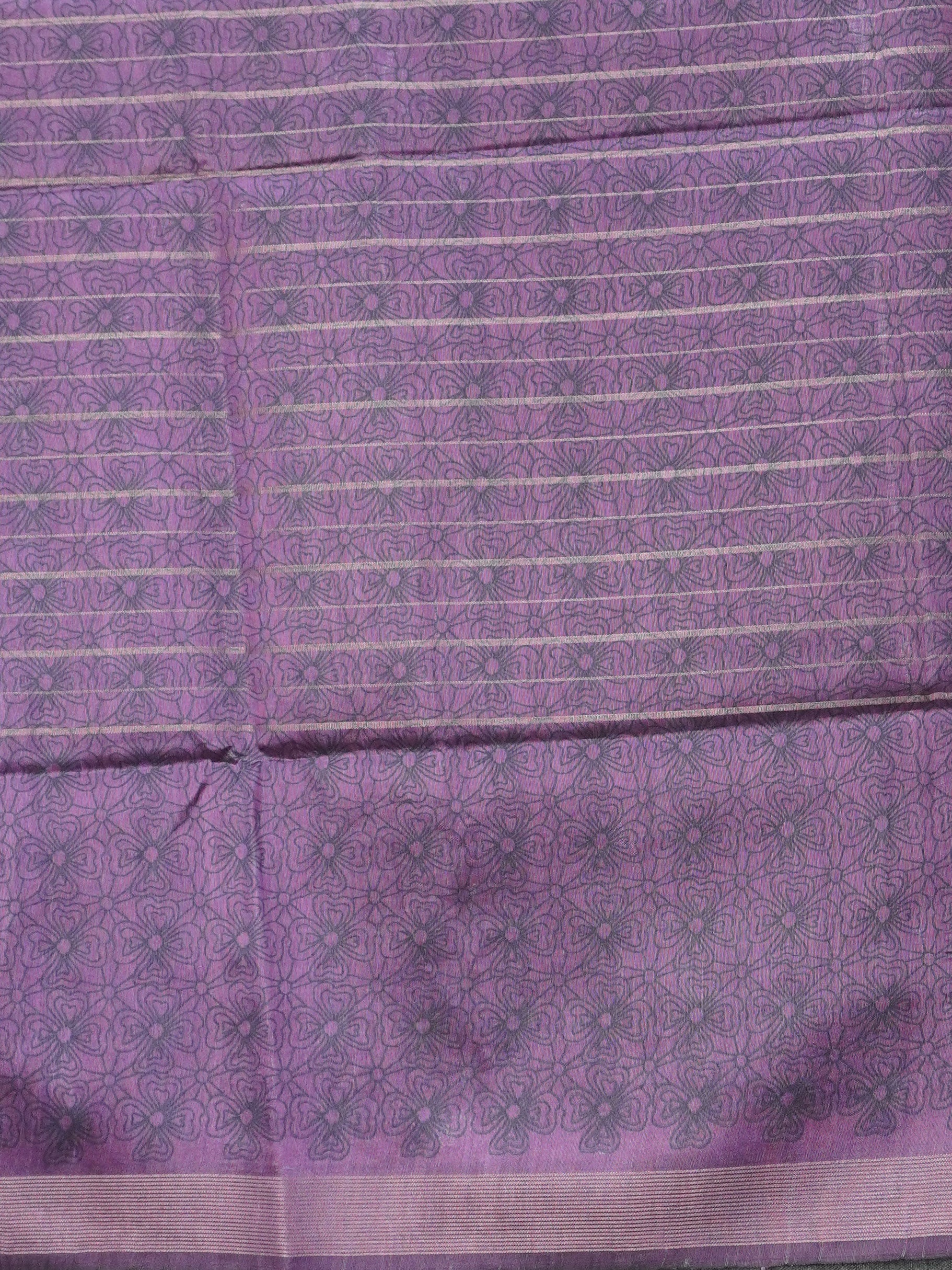 Printed Tussar Saree | TTDS3527