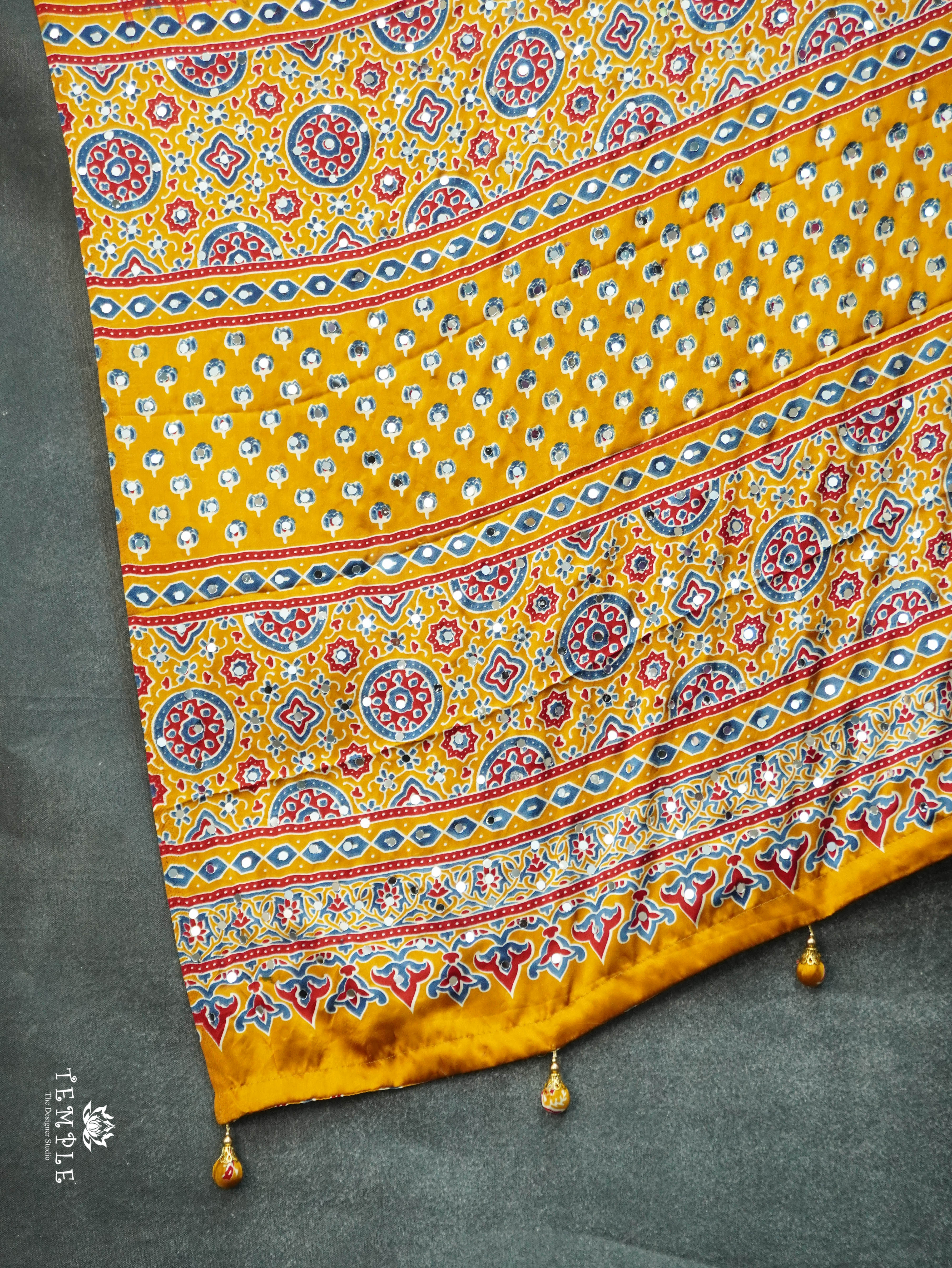 Ajrakh Printed Modal Silk Saree | TTDS3105