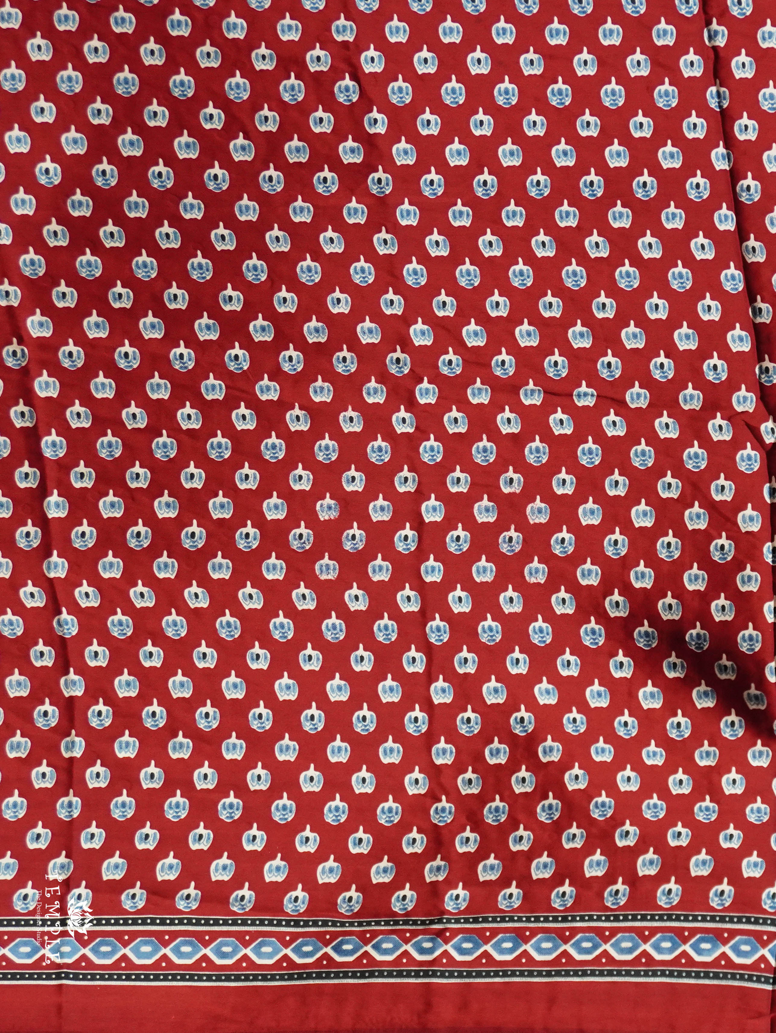 Ajrakh Printed Modal Silk Saree | TTDS3105