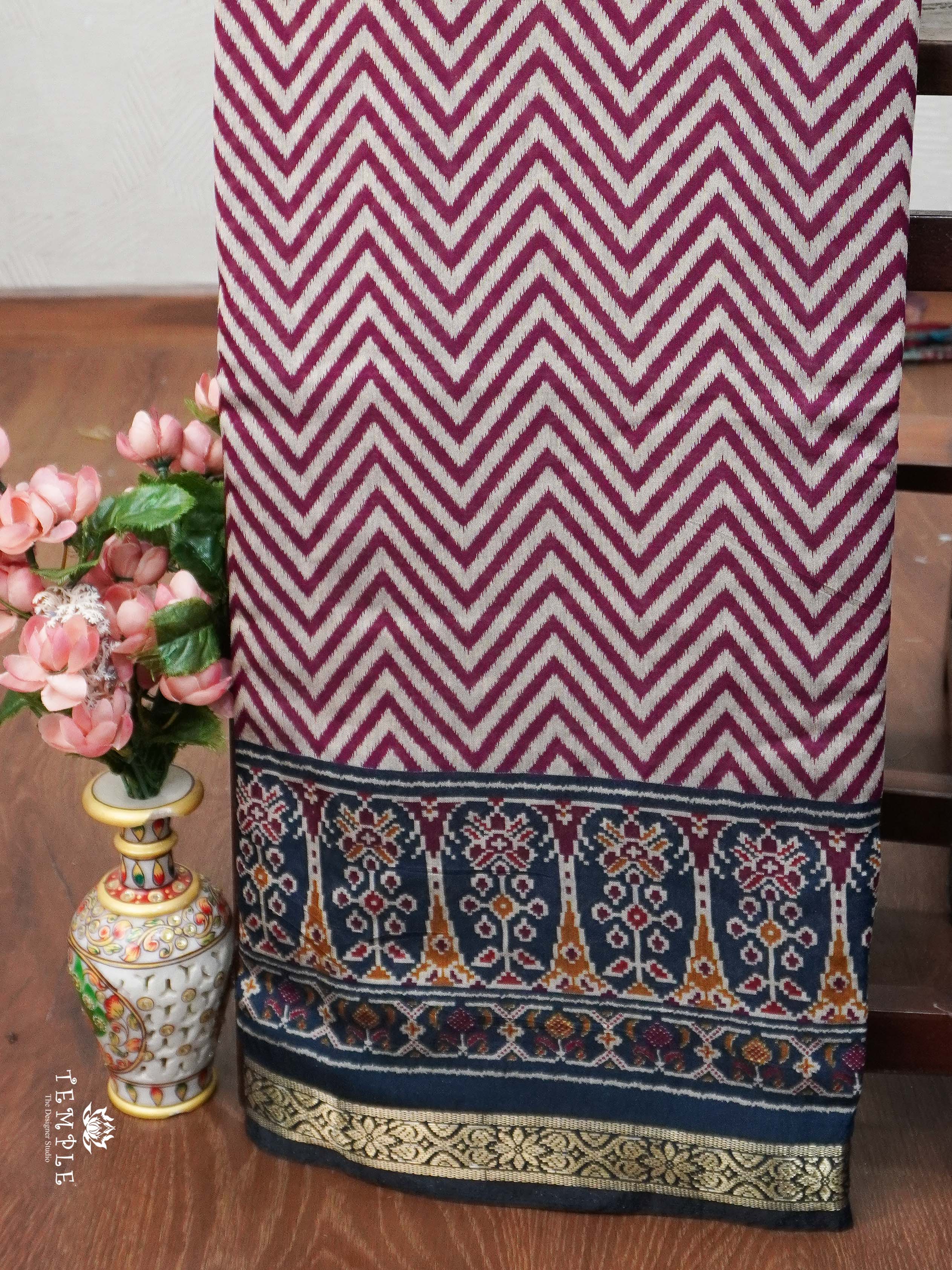 Leheriya Pattern Chanderi Cotton Saree | TTDS2120
