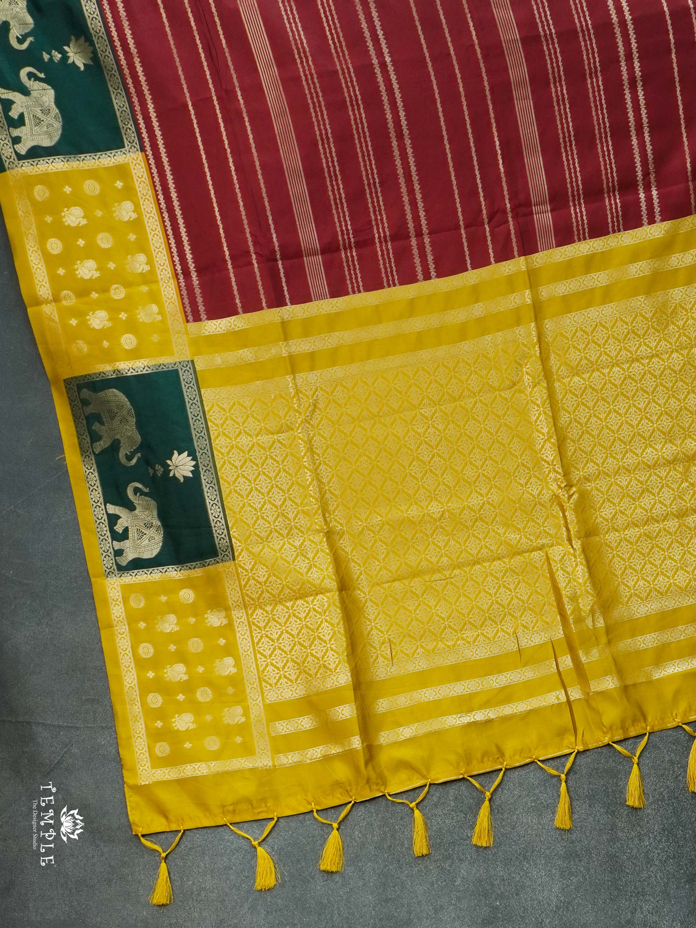 Semi Silk Saree With Zari Weaving Border | TTDS2637