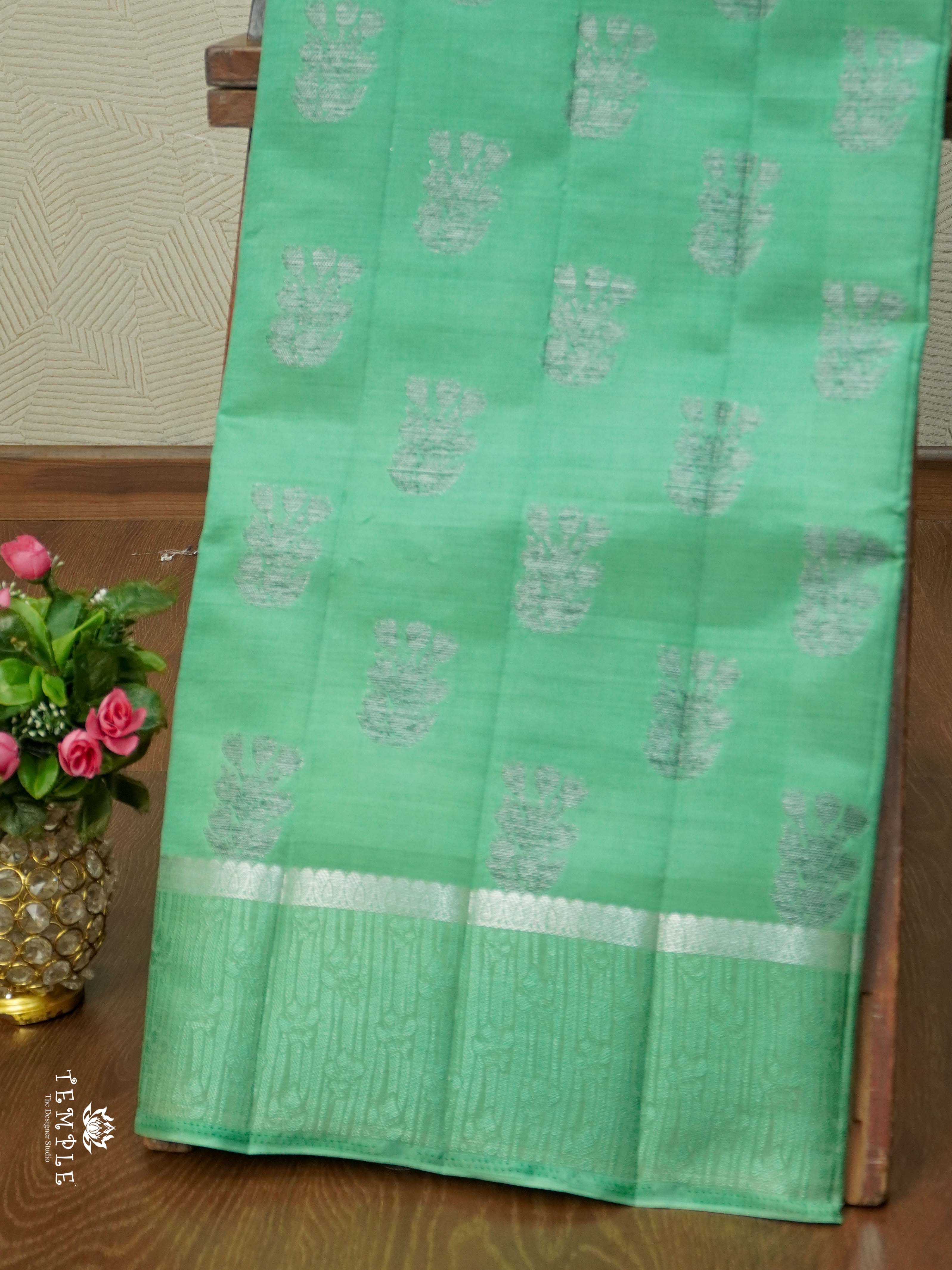 Tussar Silk Saree With Satin Border | TTDS2631 | Design 1