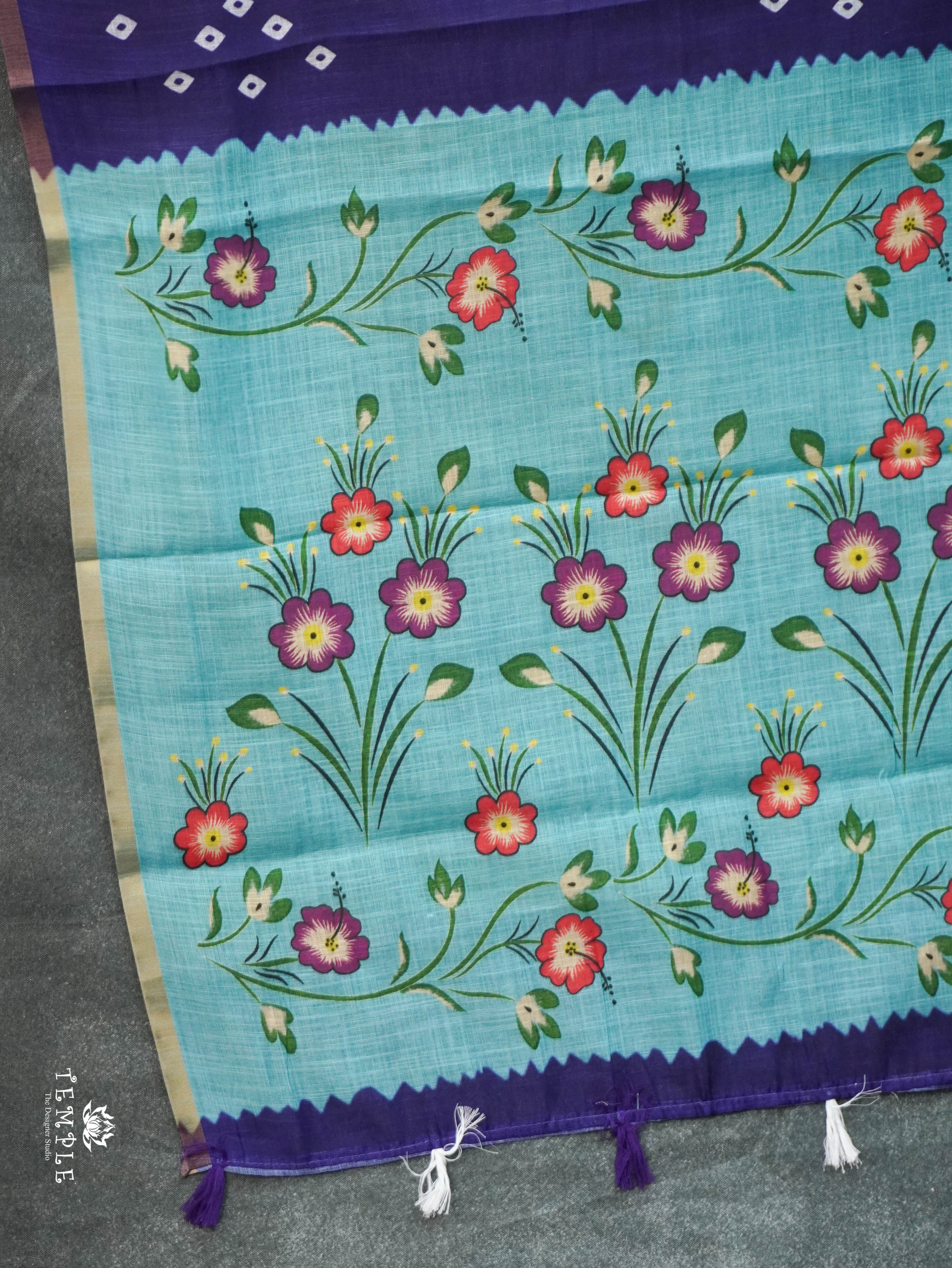 Linen Cotton Saree | TTDS3120| PRE BOOKING