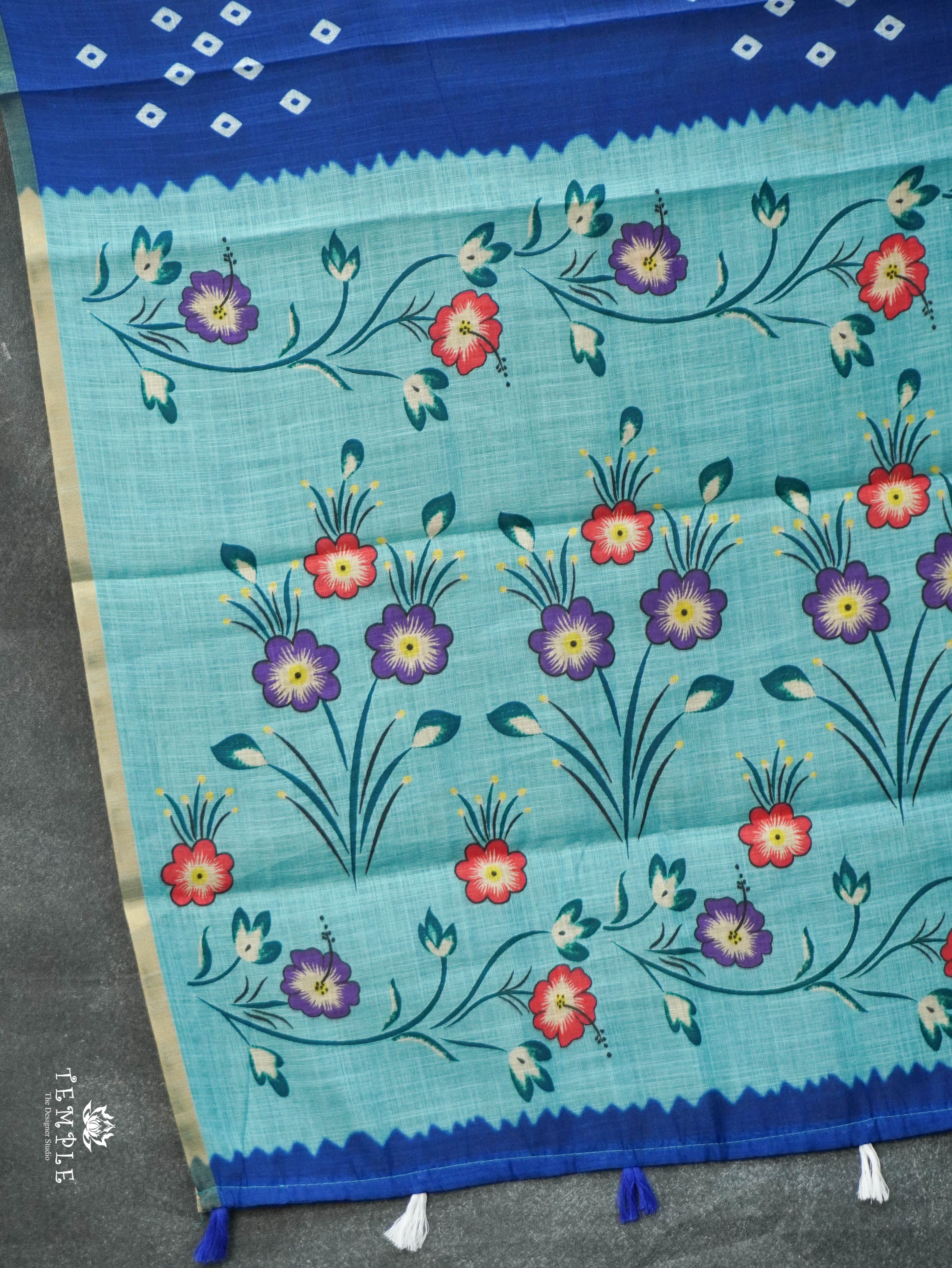 Linen Cotton Saree | TTDS3120