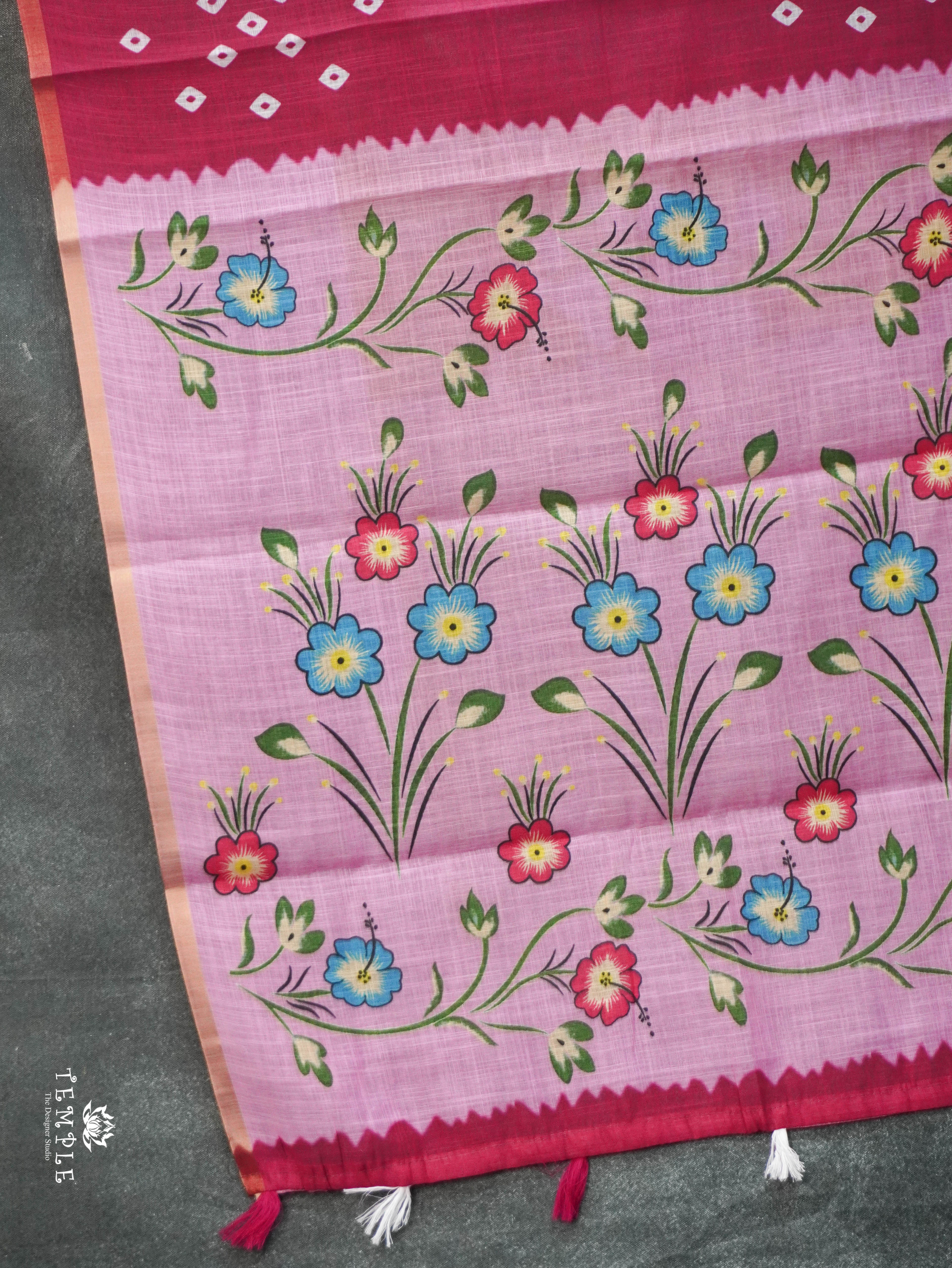 Linen Cotton Saree | TTDS3120| PRE BOOKING