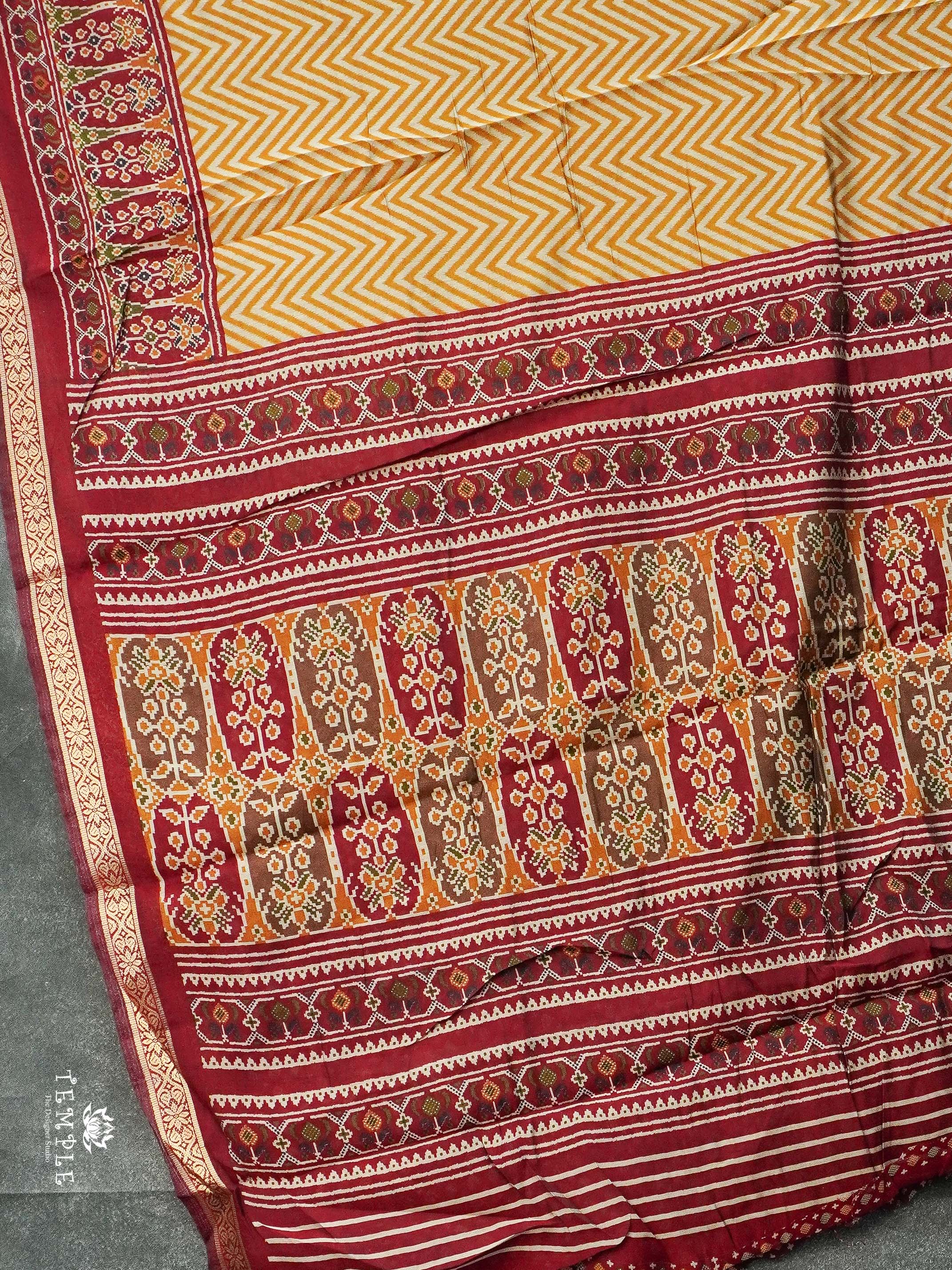 Leheriya Pattern Chanderi Cotton Saree | TTDS2120