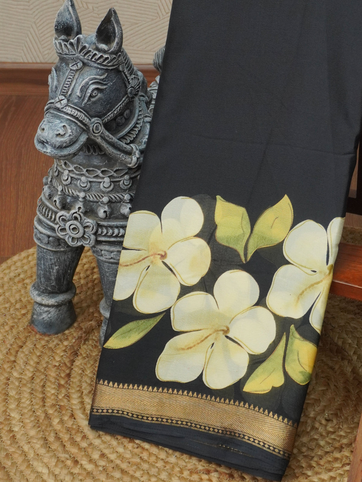 Semi Mysore Crepe Saree | TTDS3541