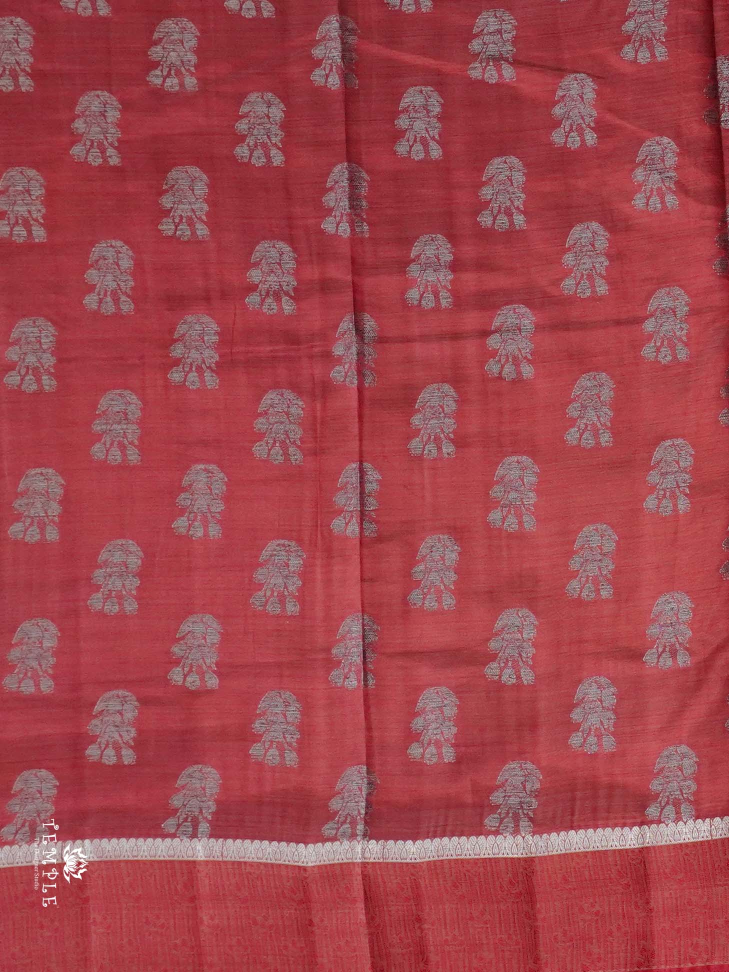 Tussar Silk Saree With Satin Border | TTDS2631 | Design 1