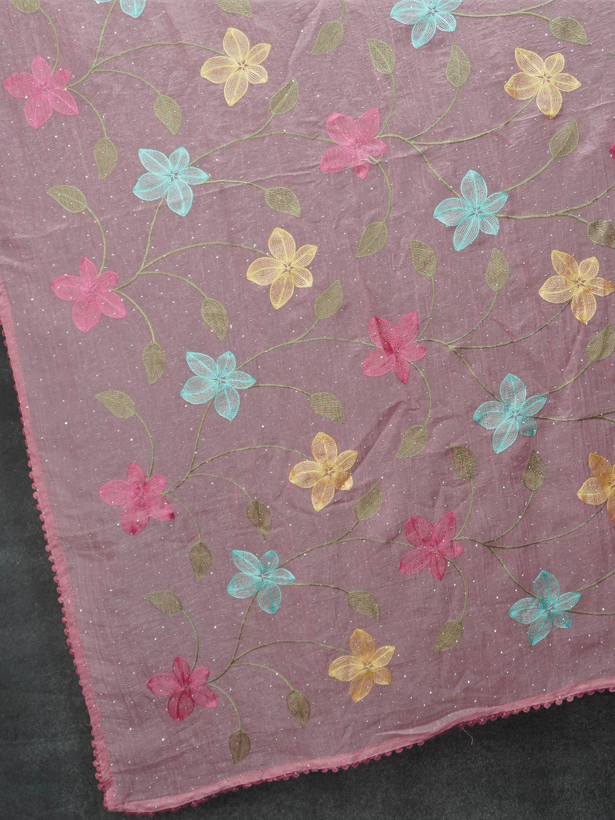 Crushed Organza Saree | TTDS3536