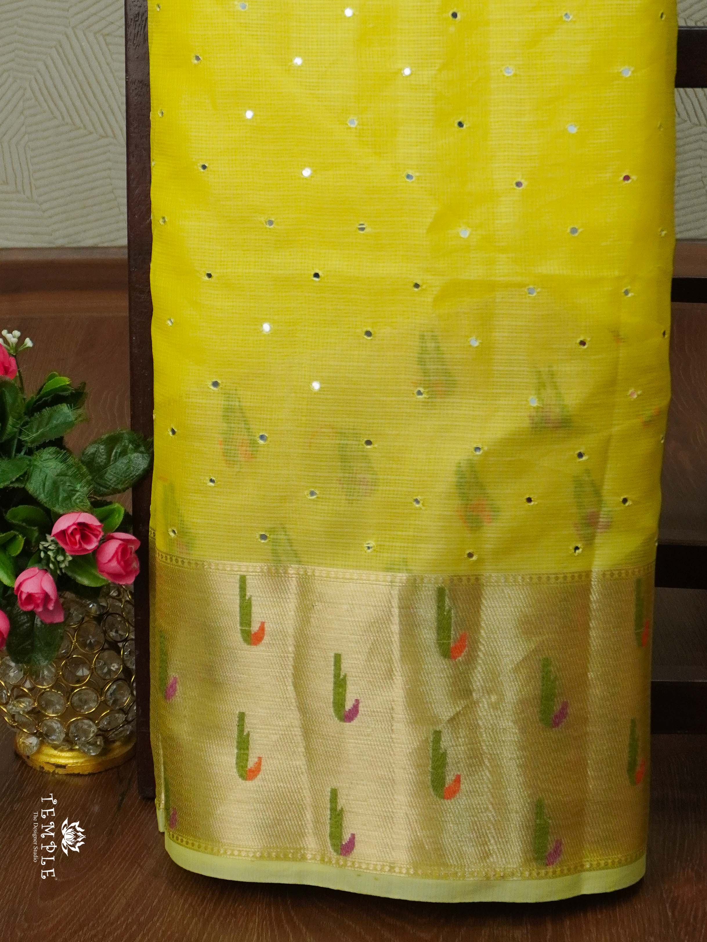 Zari Kota Saree With Applique Work | TTDS2125