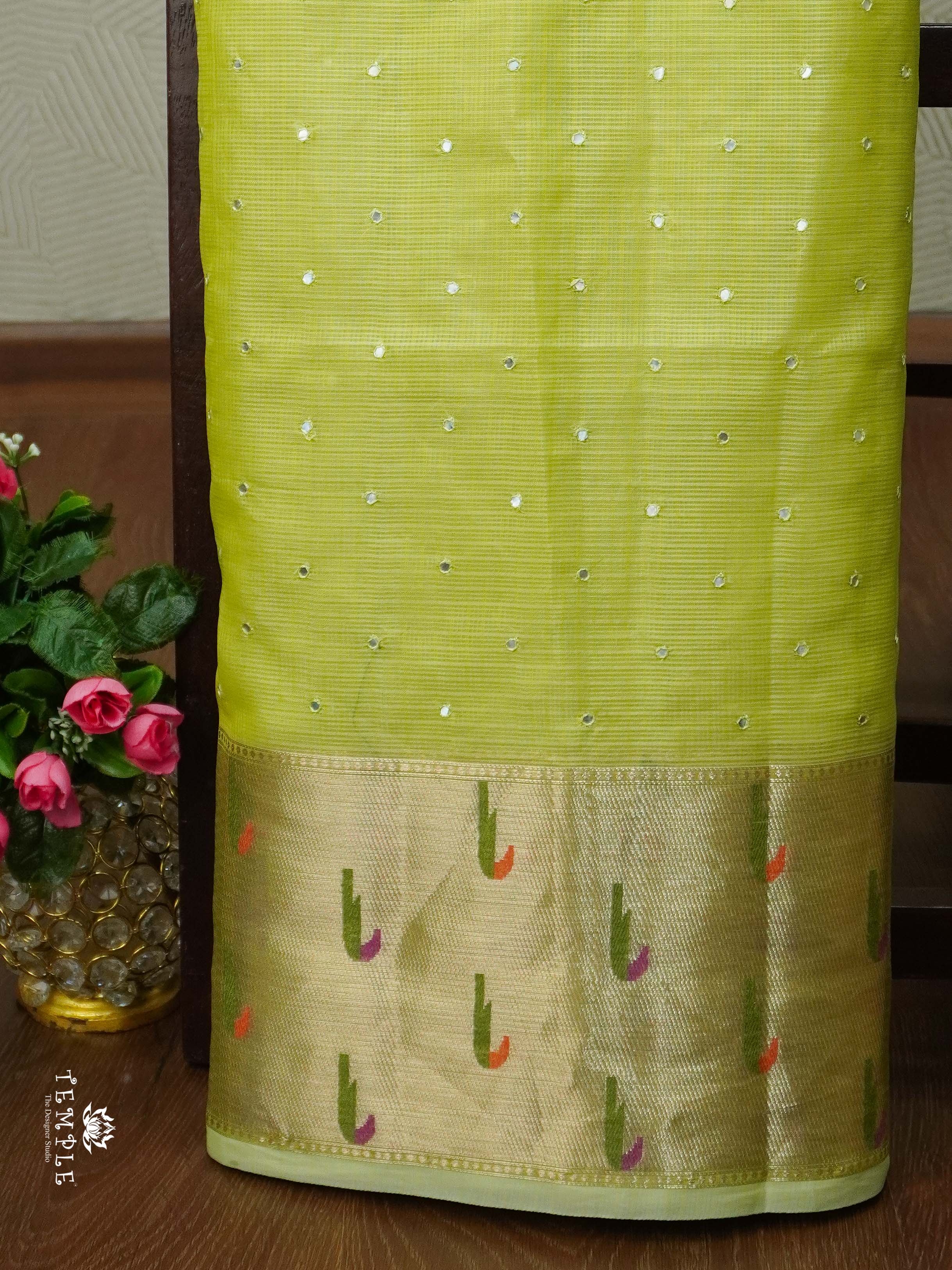 Zari Kota Saree With Applique Work | TTDS2125