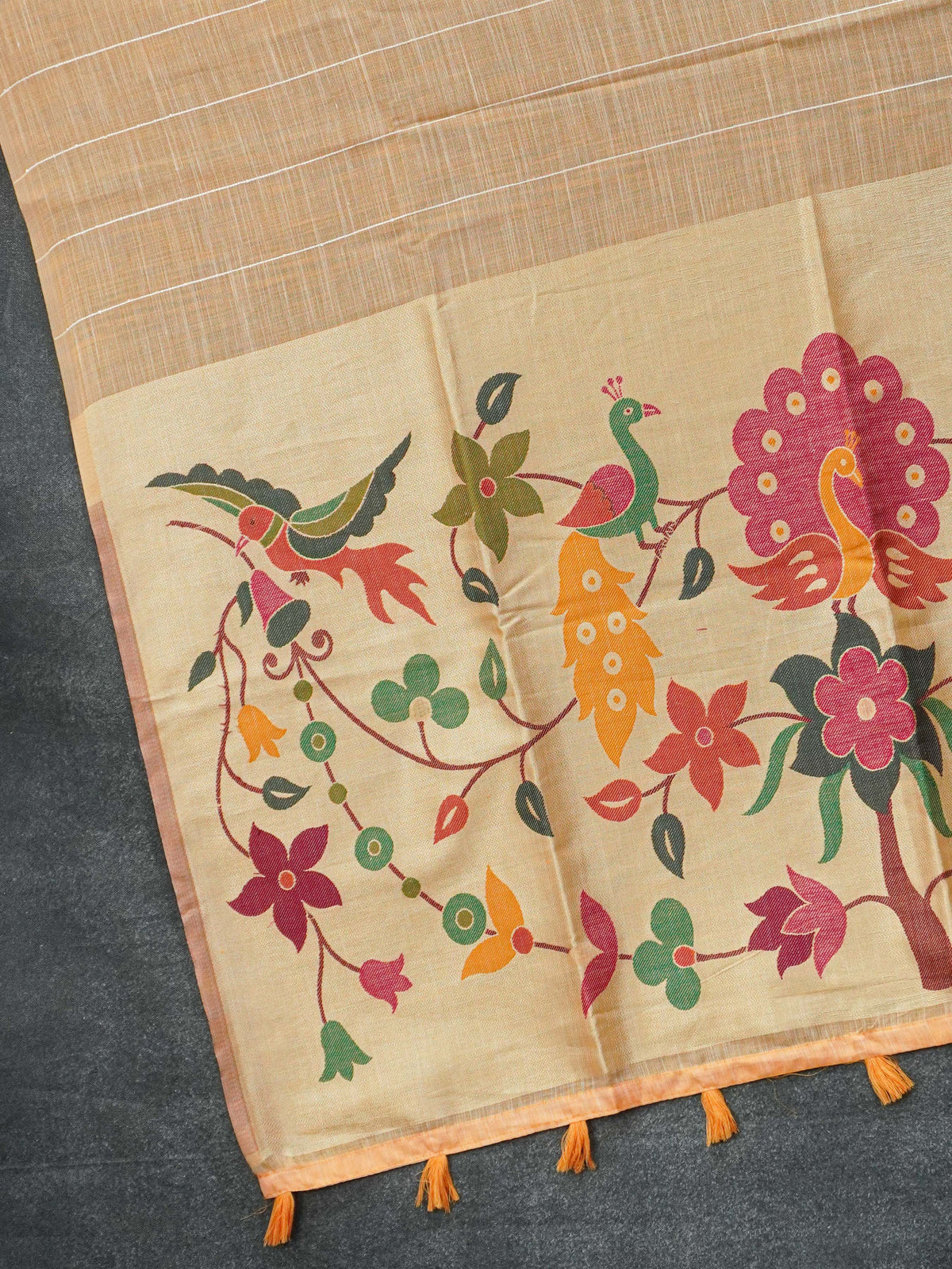 Linen Cotton Saree | TTDS3540