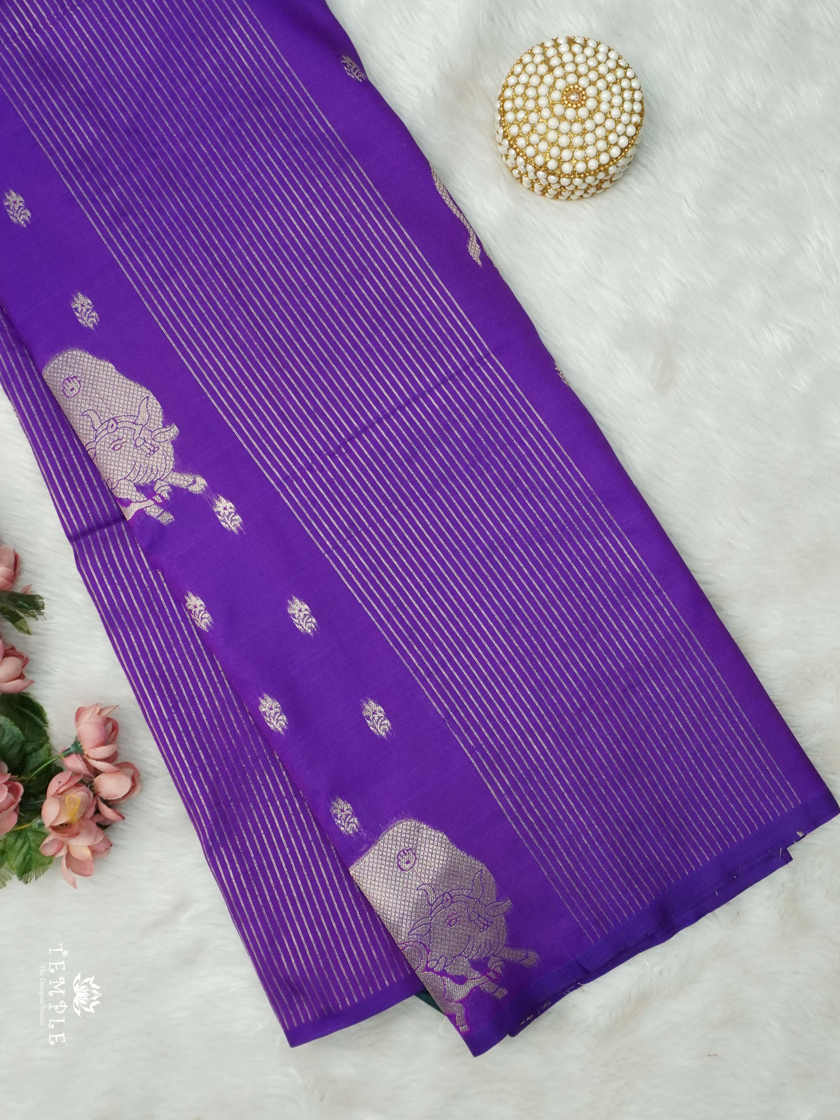 Semi Soft Silk Saree With Pichwai Motifs | TTDS2649