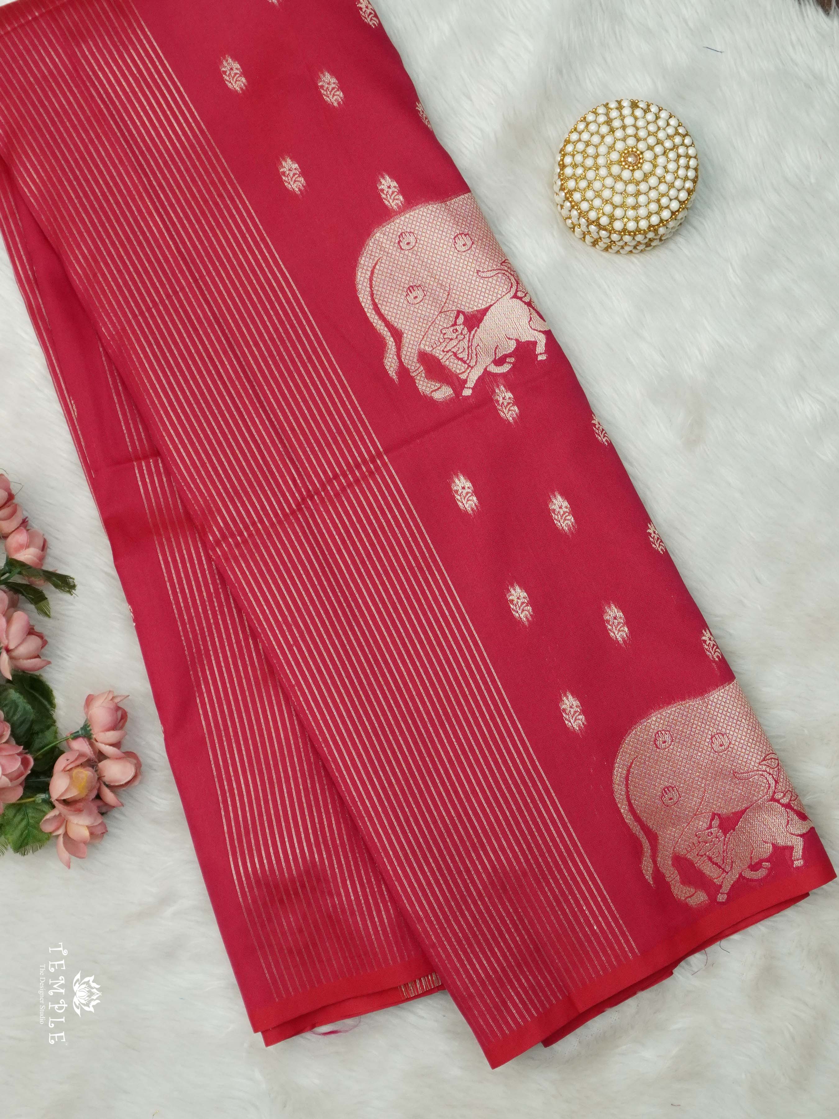 Semi Soft Silk Saree With Pichwai Motifs | TTDS2649