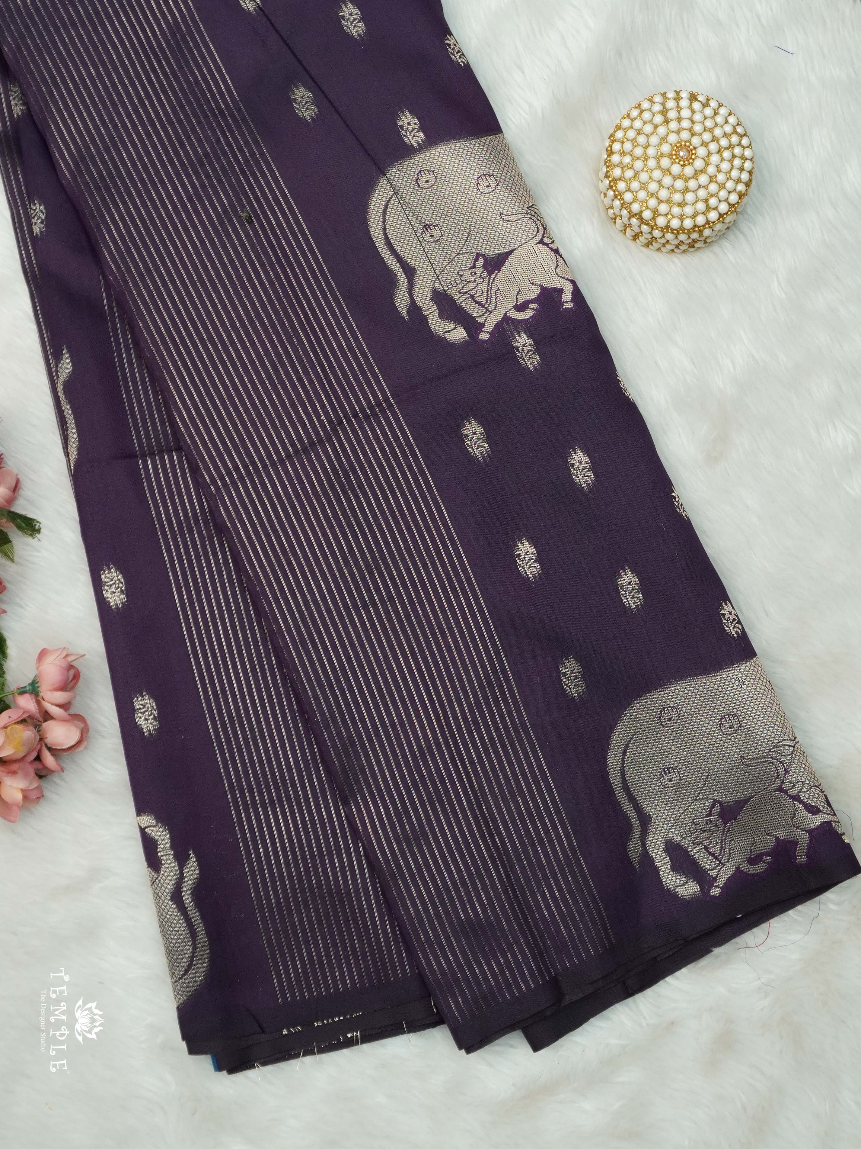 Semi Soft Silk Saree With Pichwai Motifs | TTDS2649