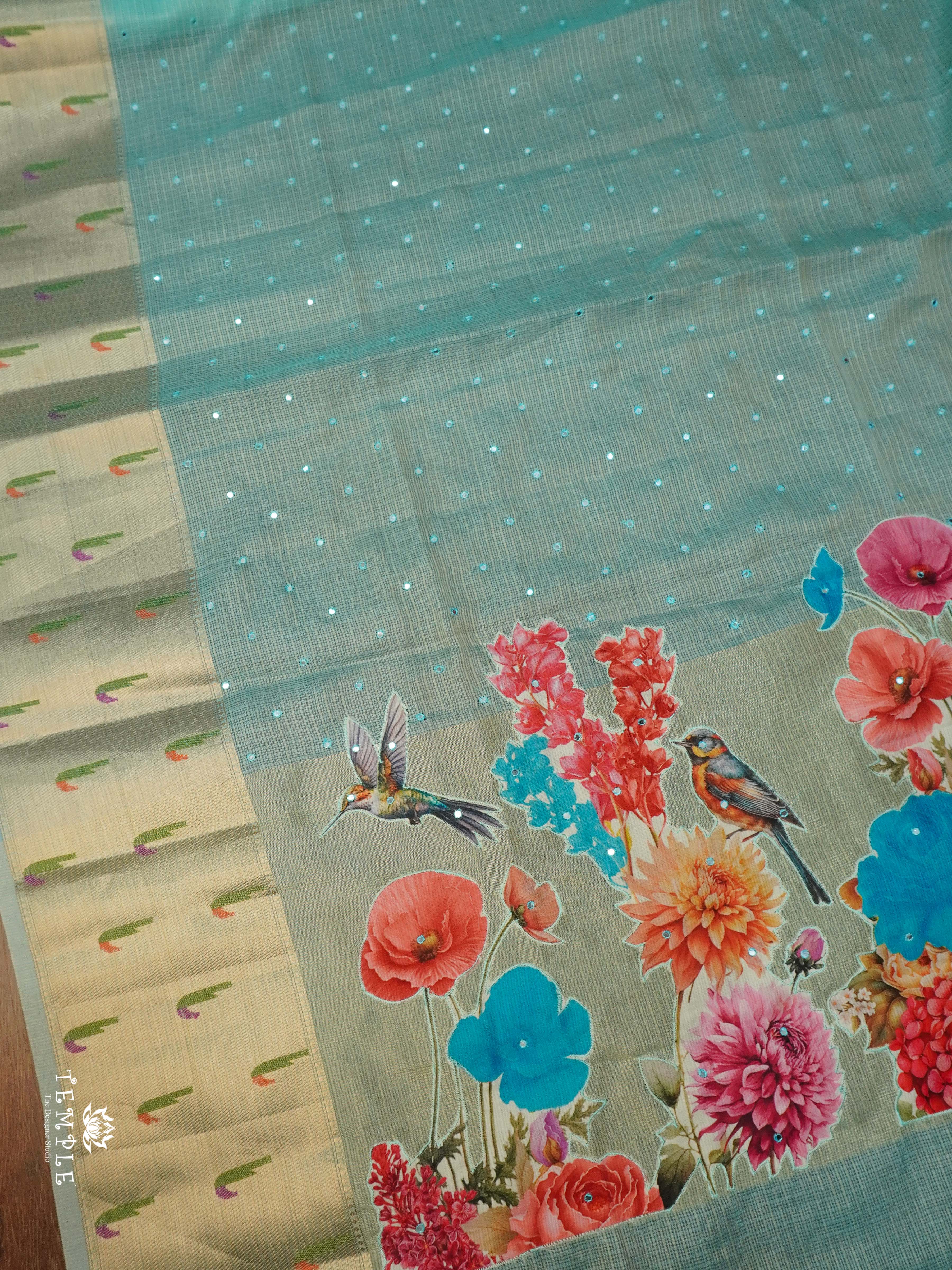 Zari Kota Saree With Applique Work | TTDS2125