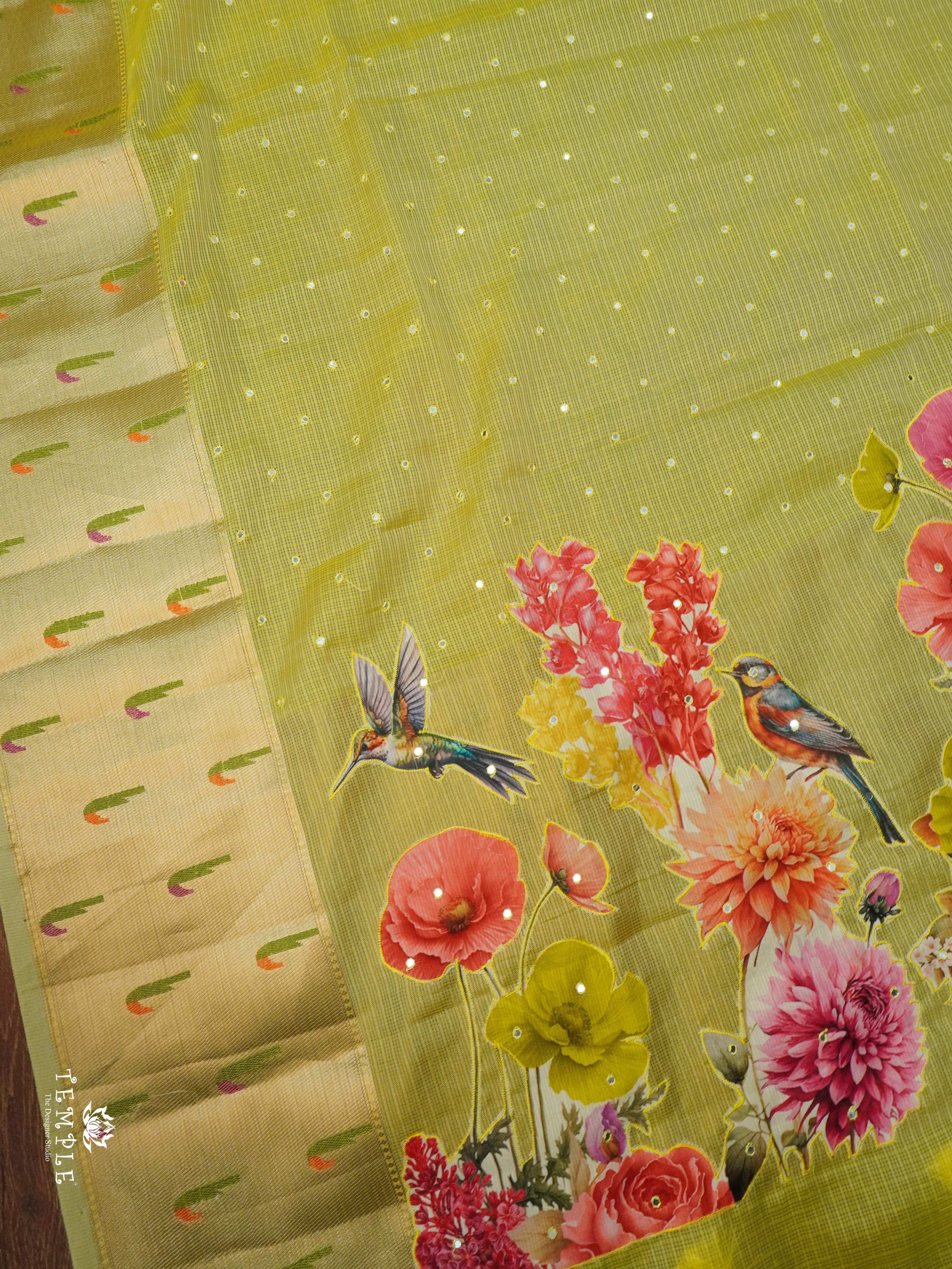 Zari Kota Saree With Applique Work | TTDS2125