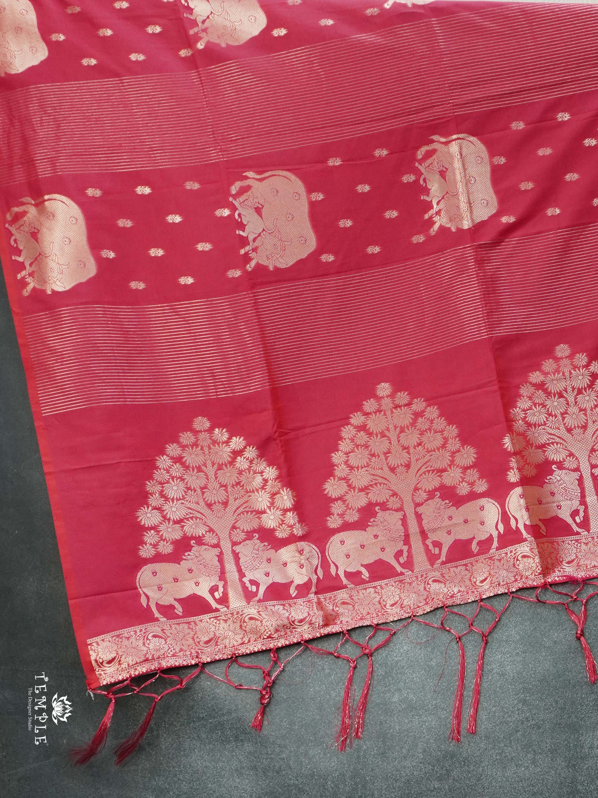 Semi Soft Silk Saree With Pichwai Motifs | TTDS2649