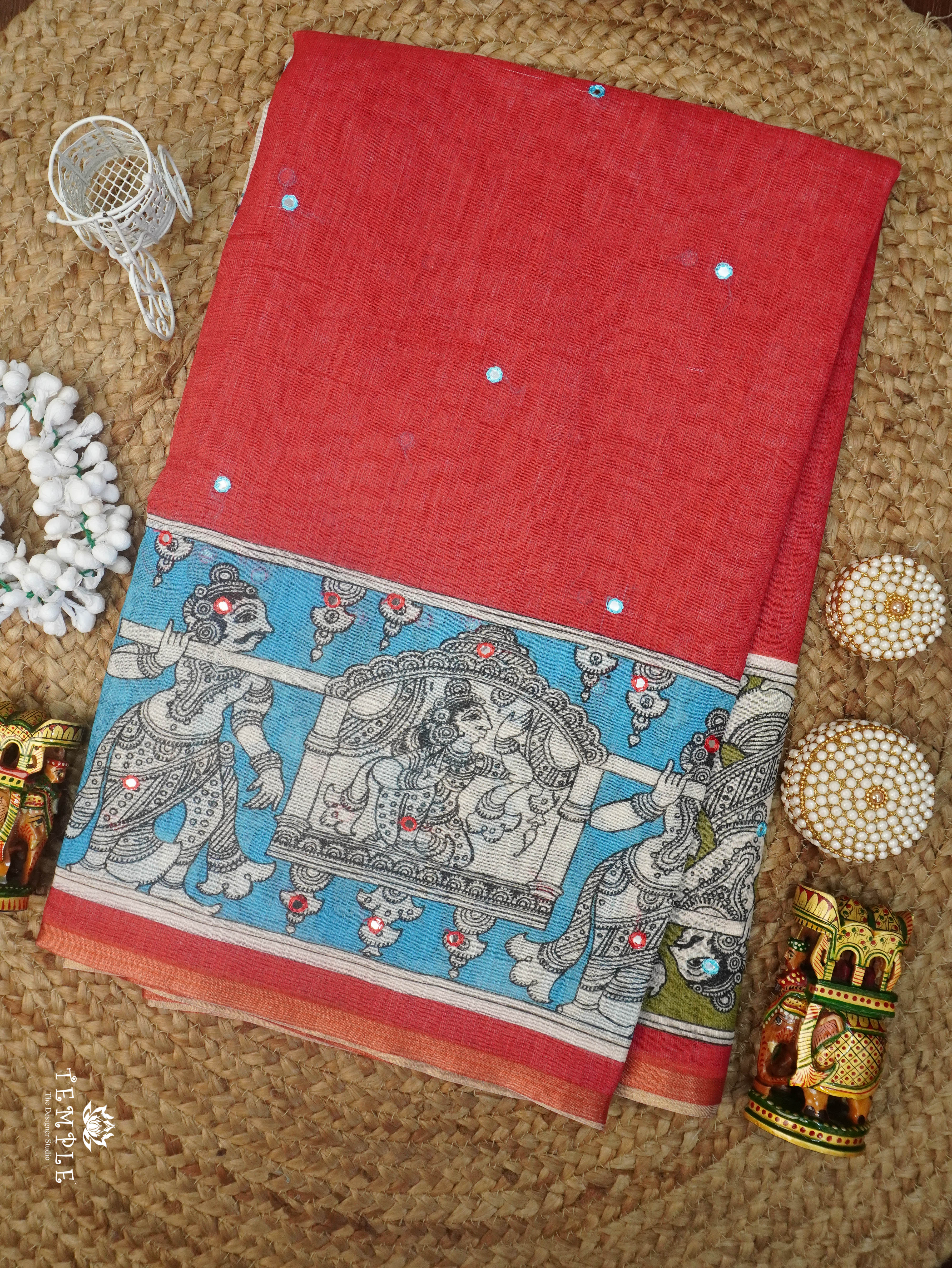 Linen Cotton Saree | TTDS3143
