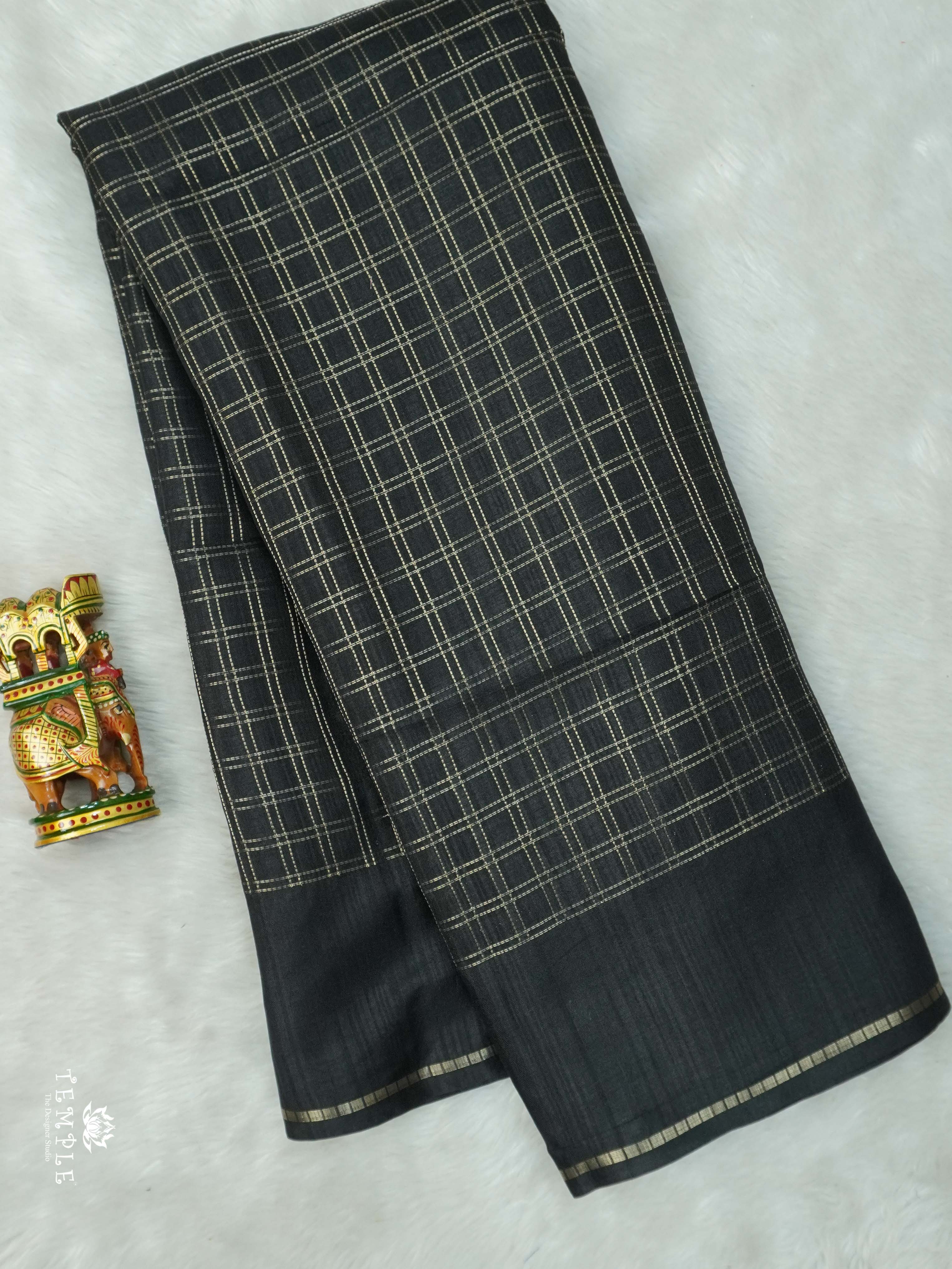 Handloom Silk Saree(black) | TTDS2639