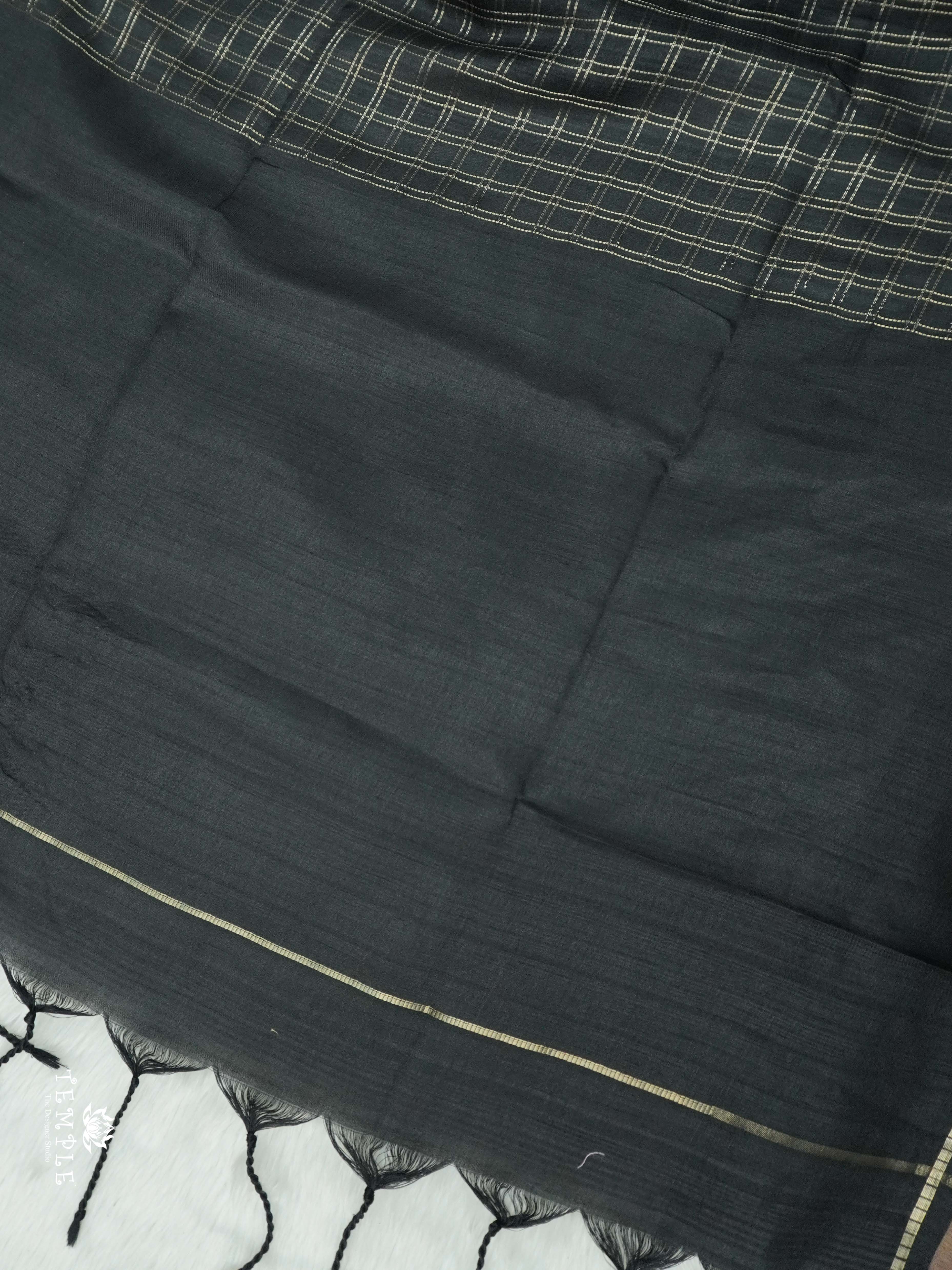 Handloom Silk Saree(black) | TTDS2639