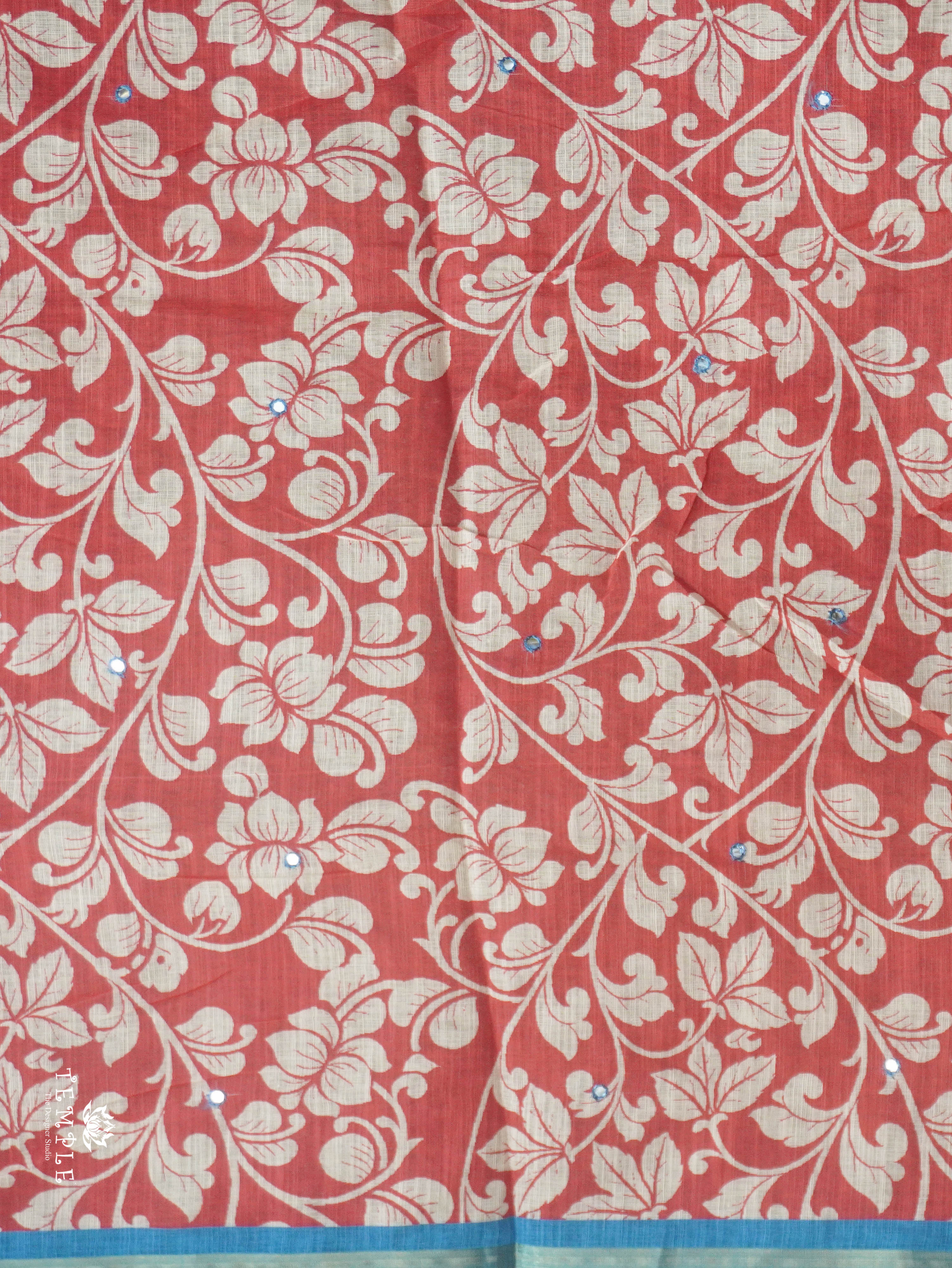 Linen Cotton Saree | TTDS3143