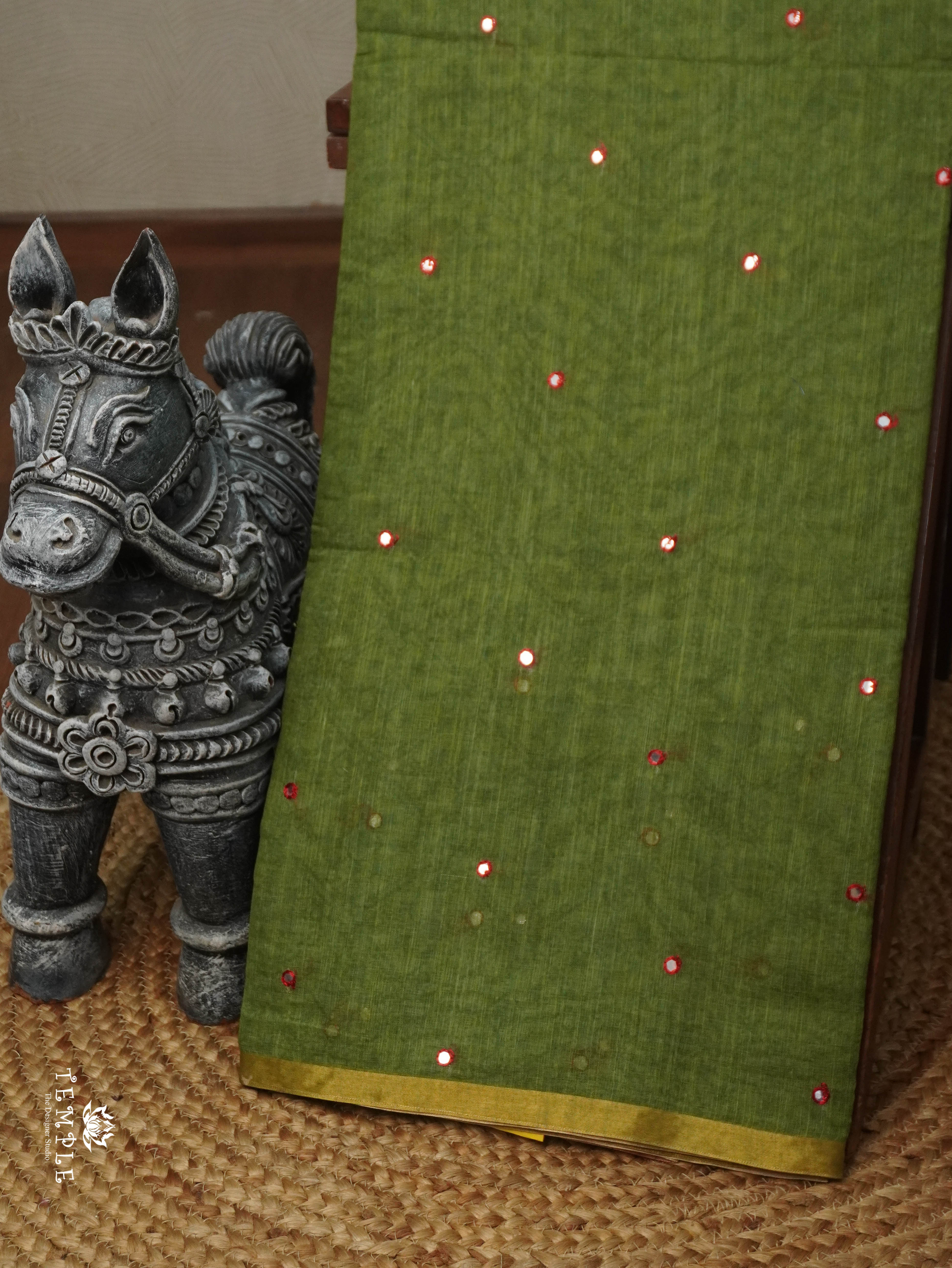 Linen Cotton Saree | TTDS3142