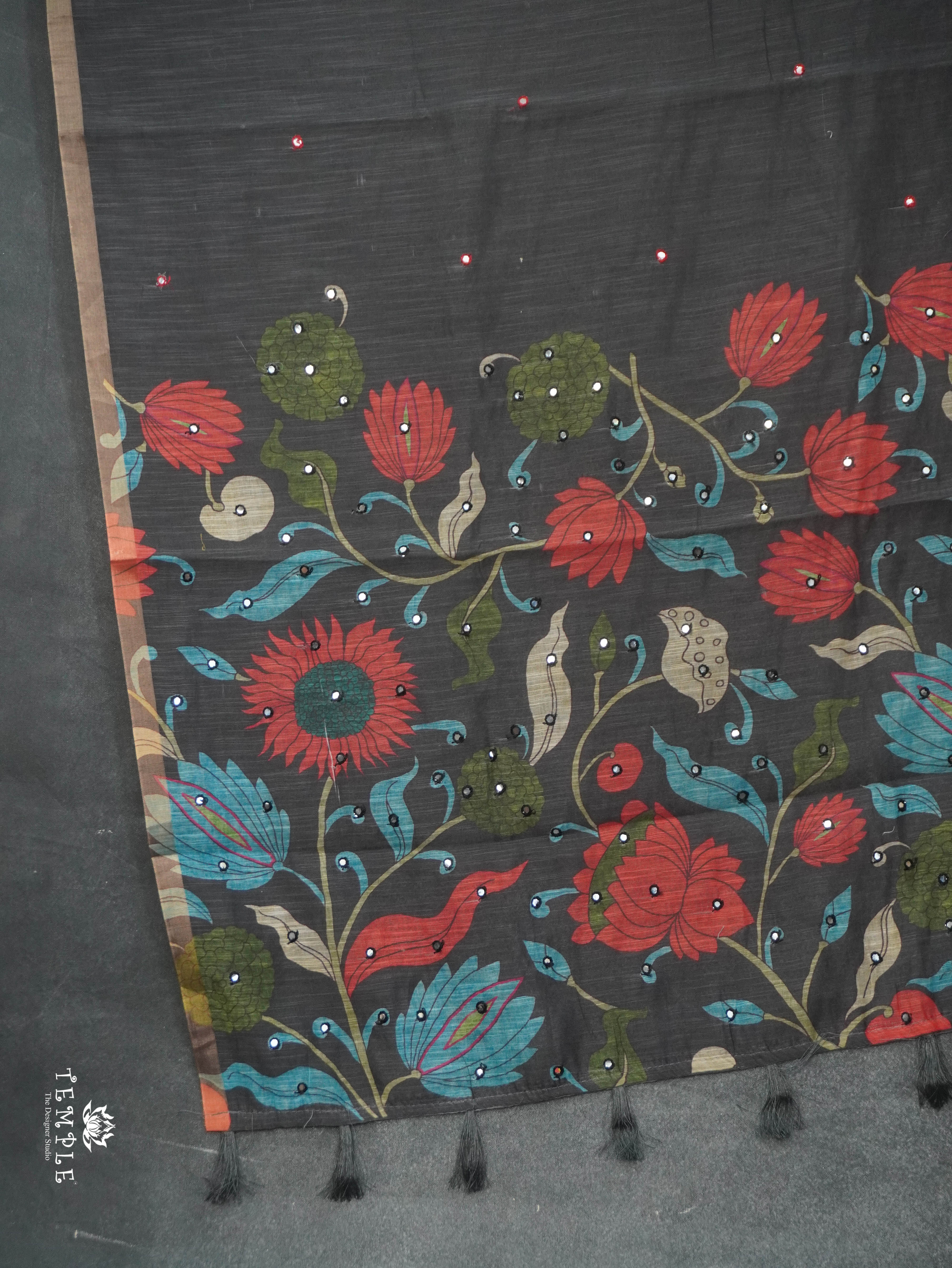 Linen Cotton Saree | TTDS3142