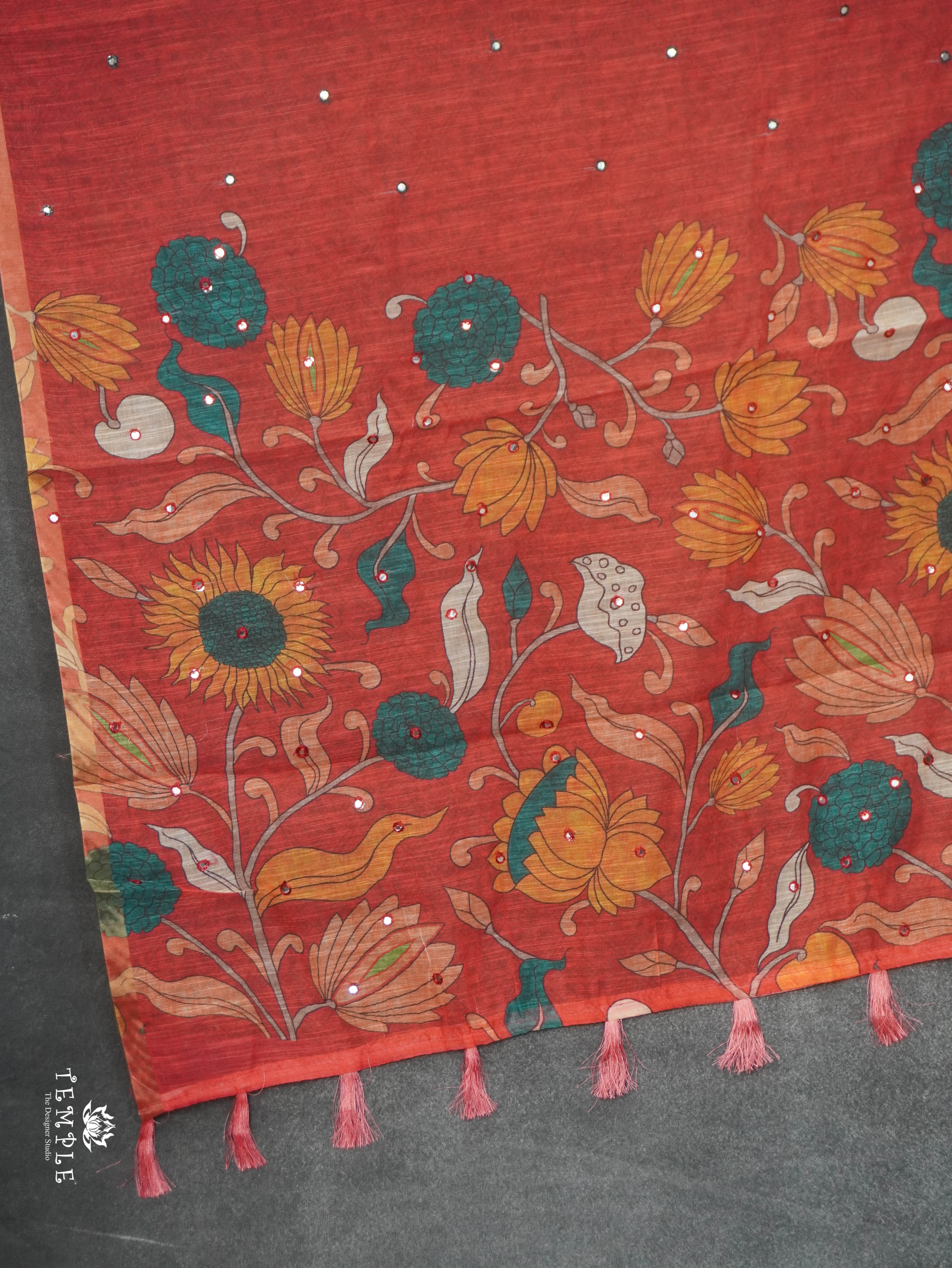 Linen Cotton Saree | TTDS3142