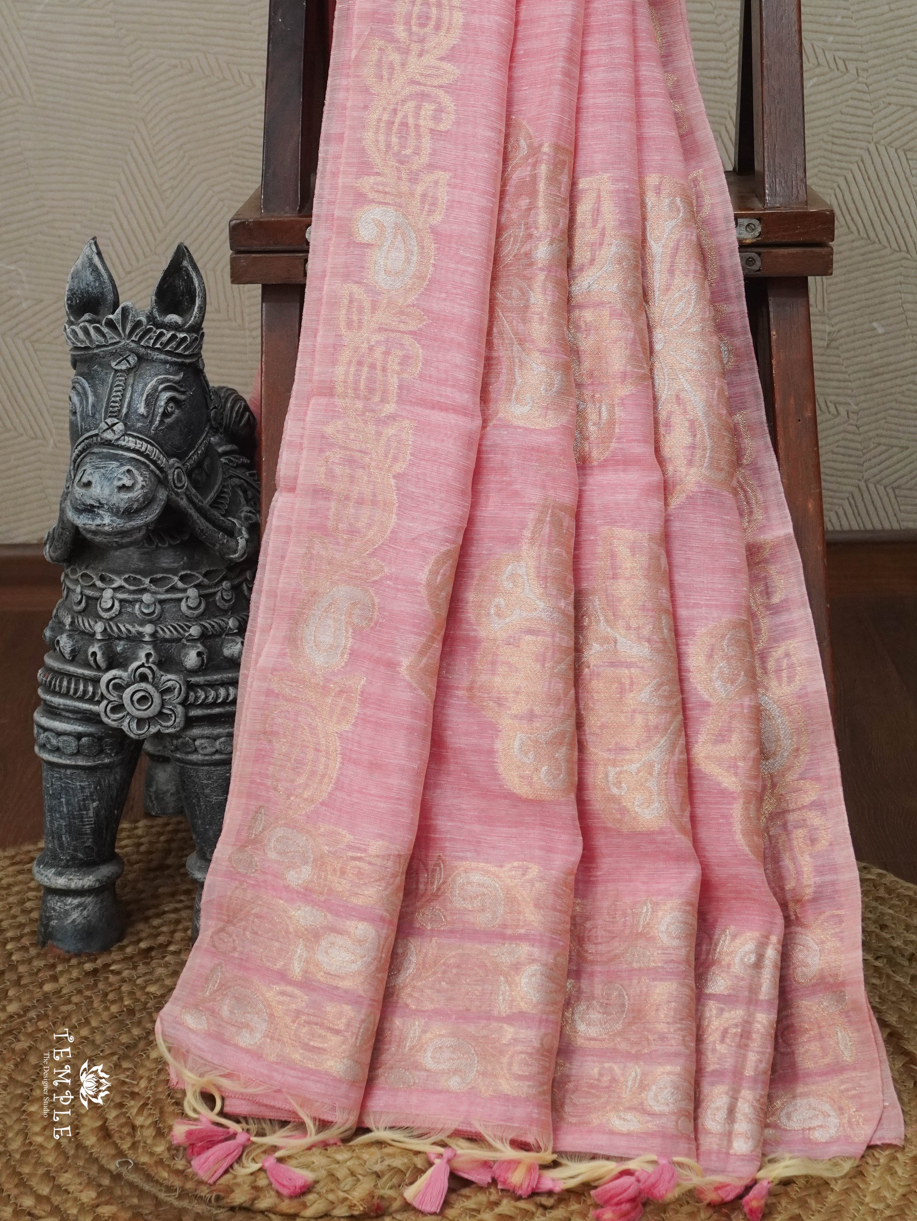 Linen Silk Saree | TTDS3151