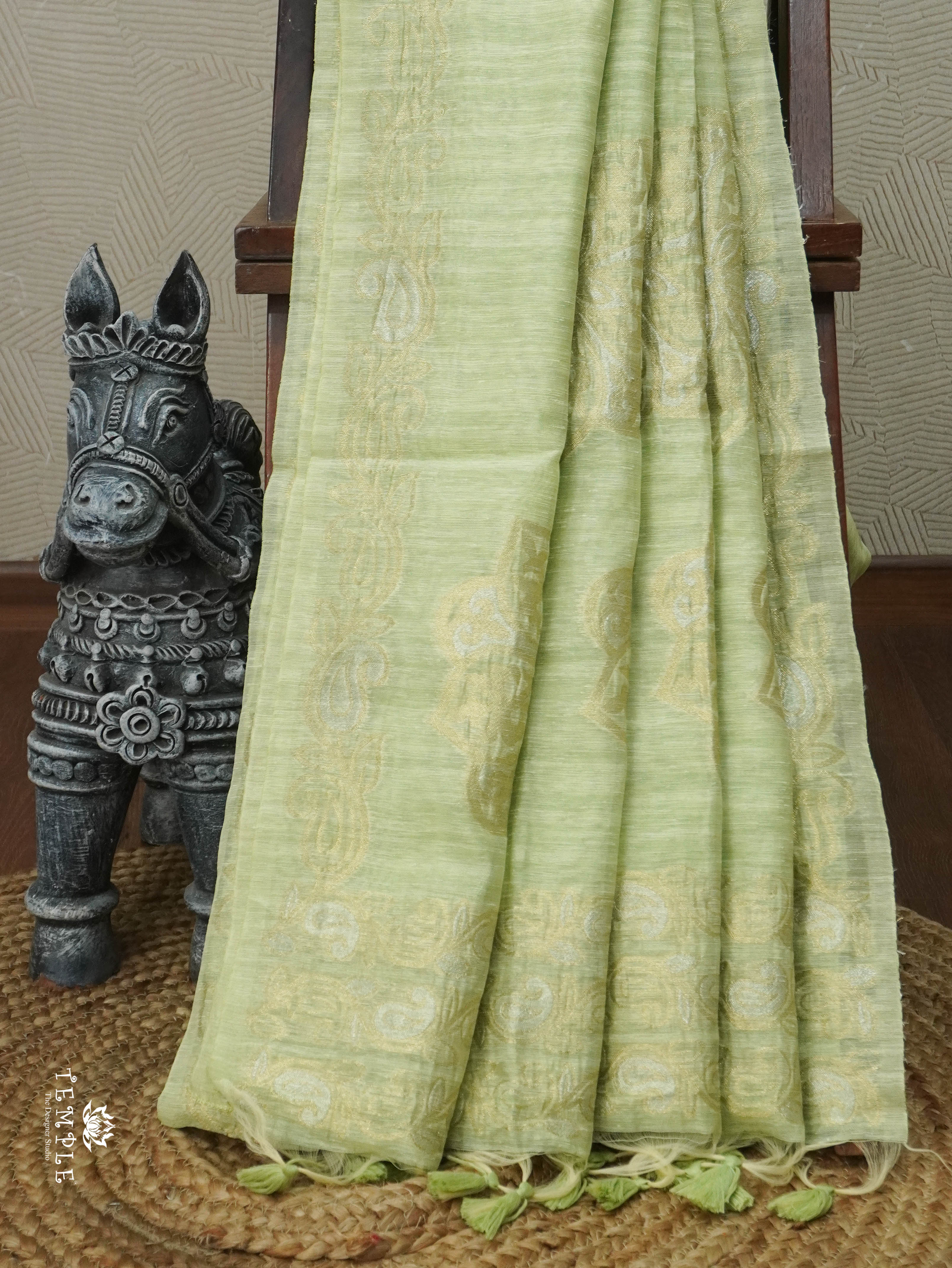 Linen Silk Saree | TTDS3151