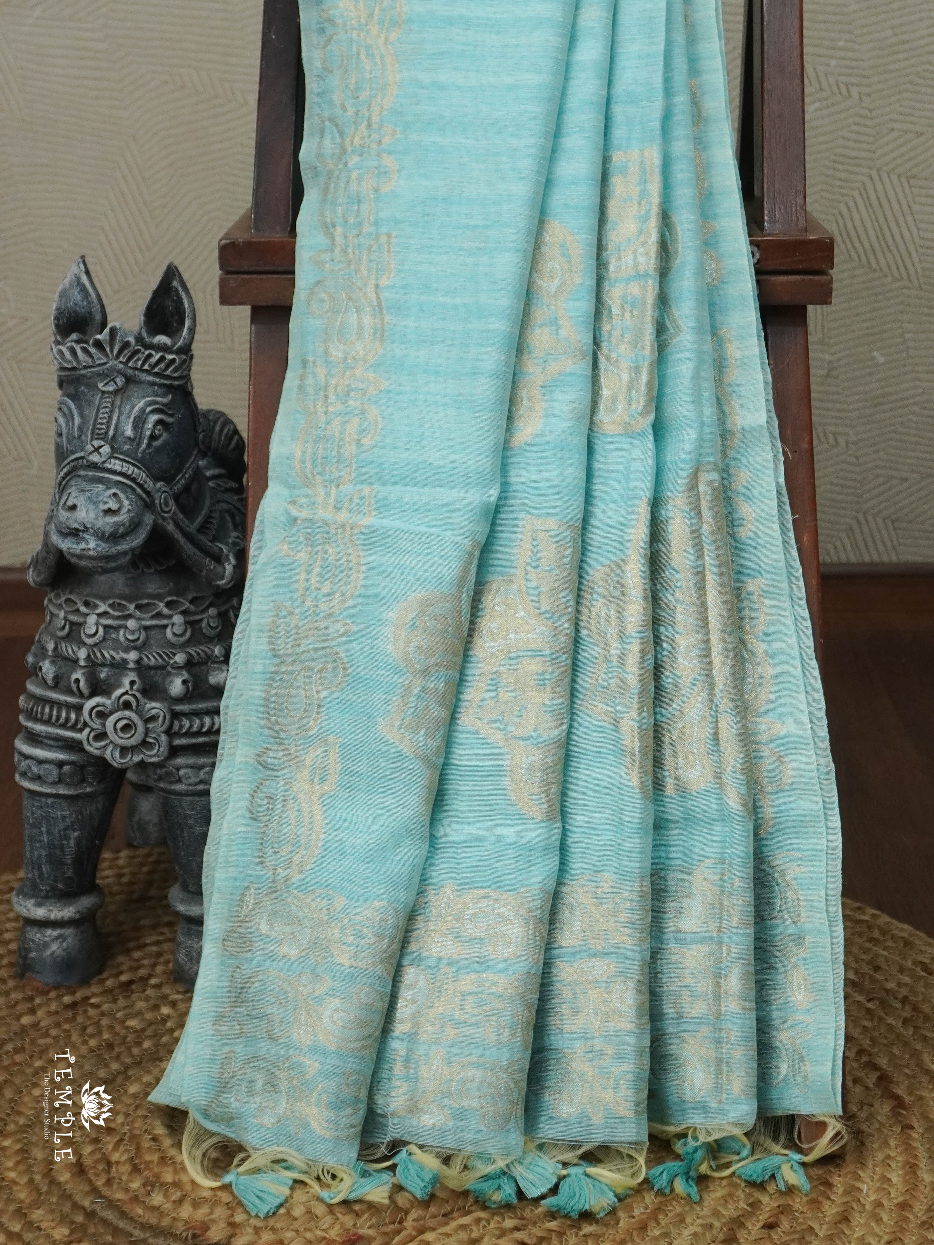Linen Silk Saree | TTDS3151