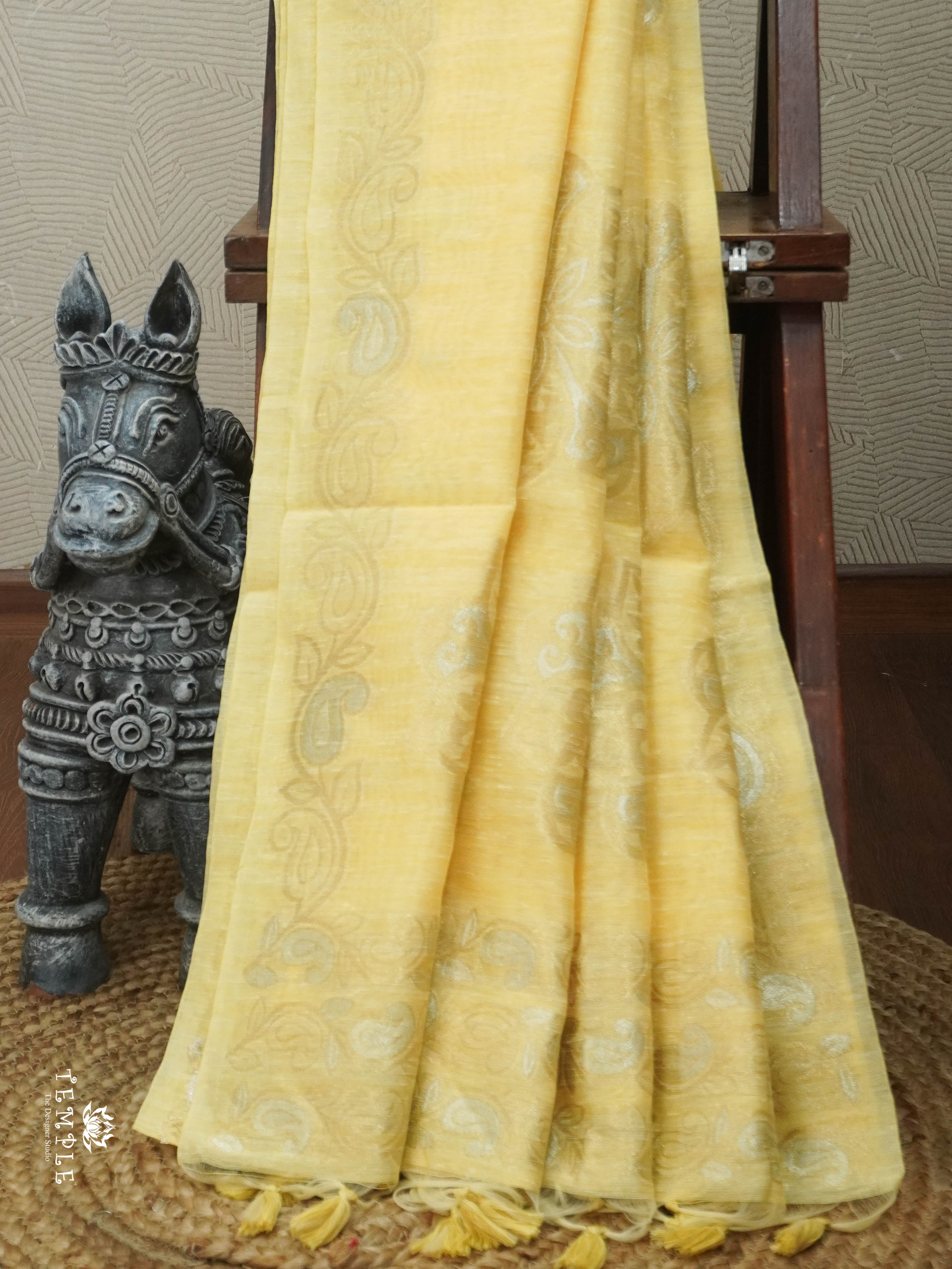 Linen Silk Saree | TTDS3151
