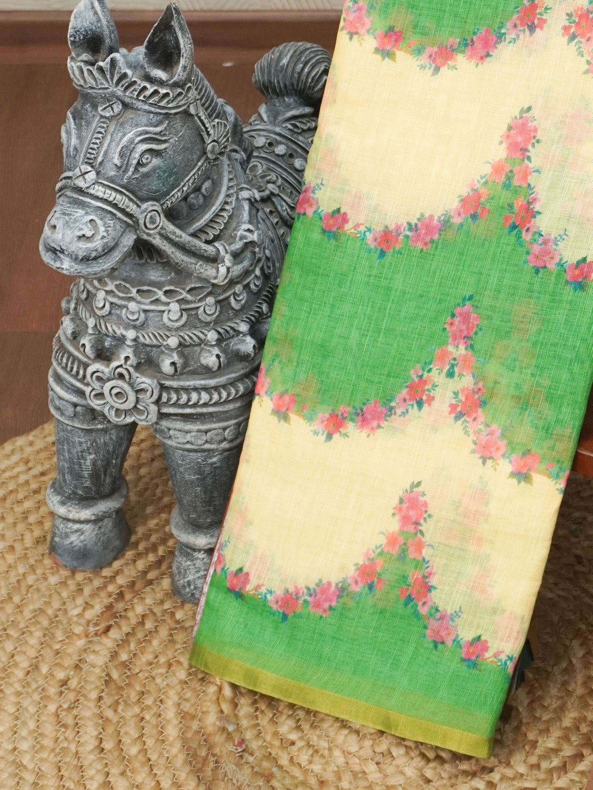 Linen Cotton Saree | TTDS3577