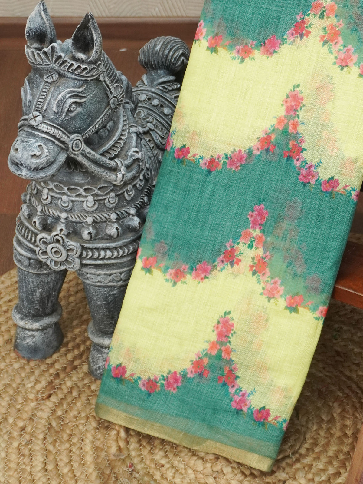 Linen Cotton Saree | TTDS3577