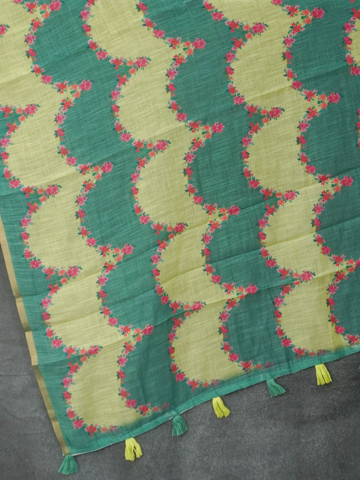 Linen Cotton Saree | TTDS3577