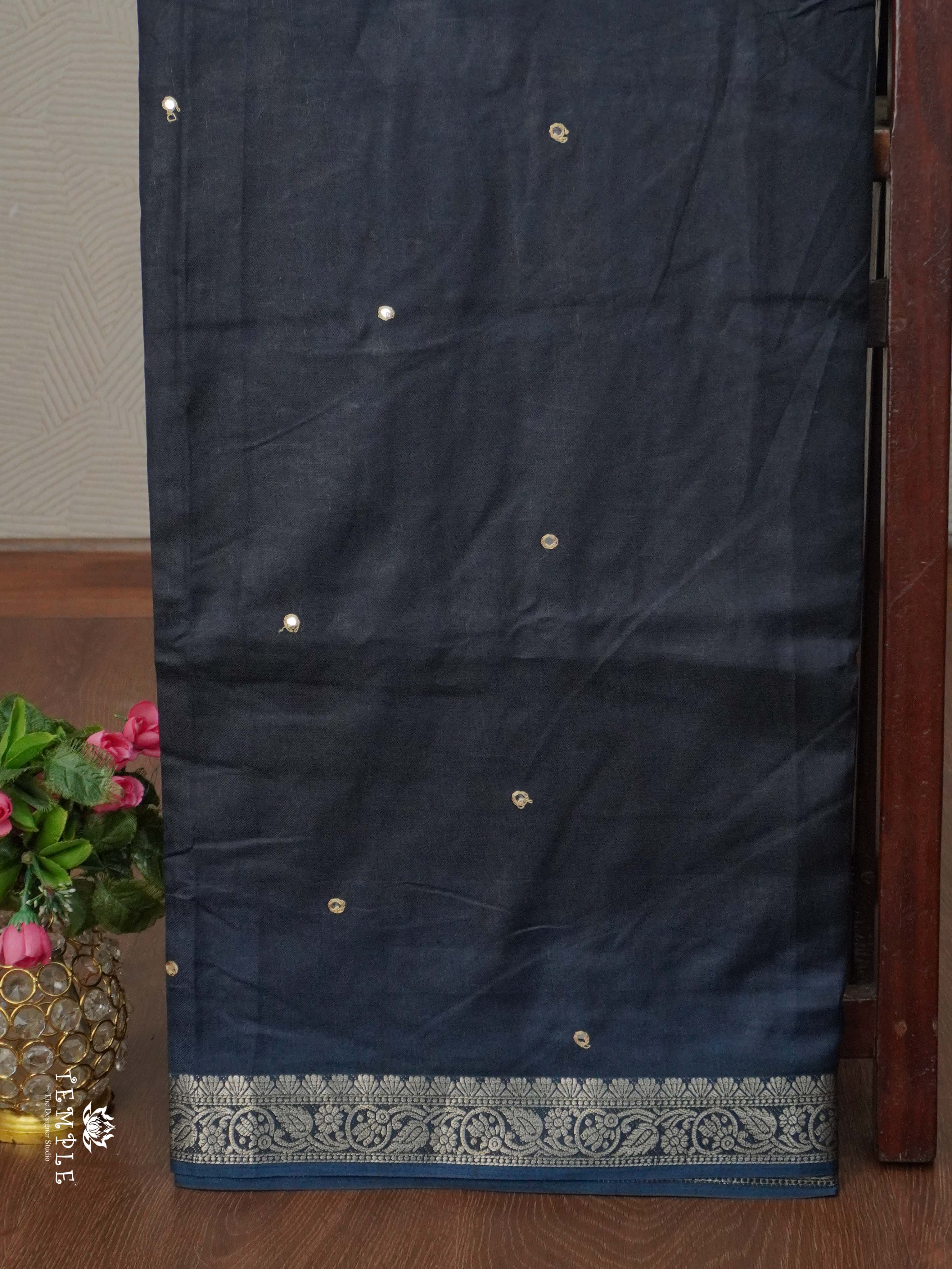 Fancy Mirror Work Saree | TTDS2665