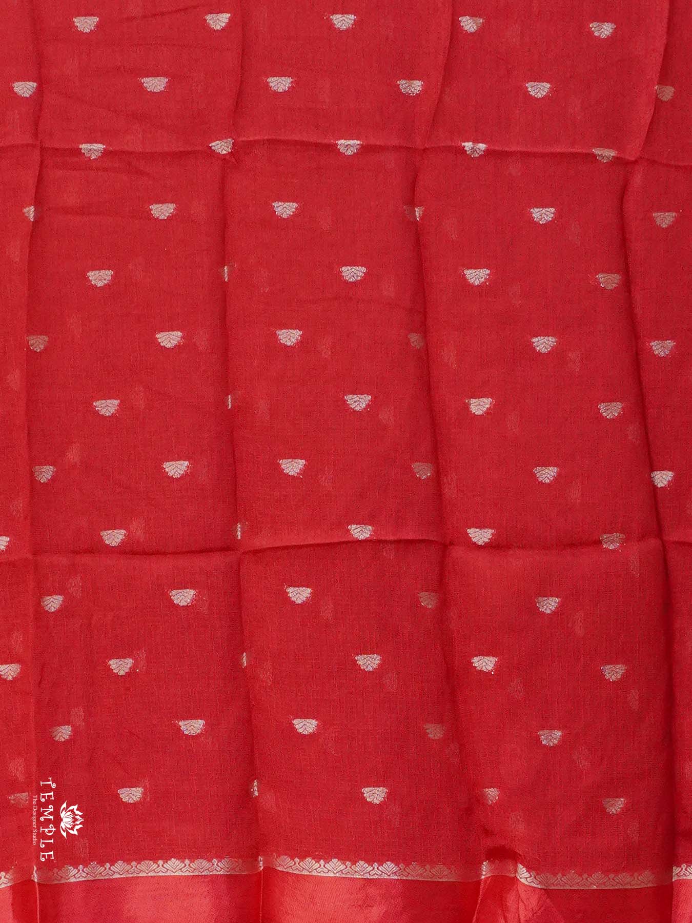 Khadi Silk Saree(Red) | TTDS2664