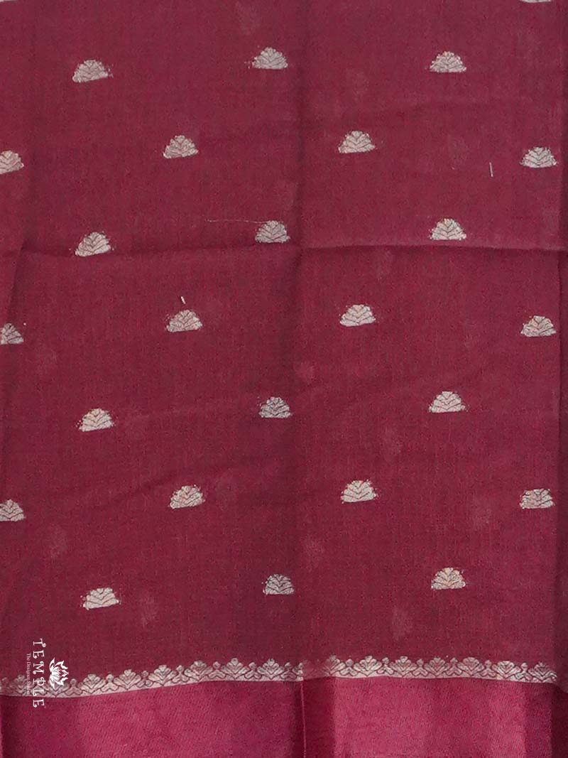Khadi Silk Saree(Wine Colour) | TTDS2664