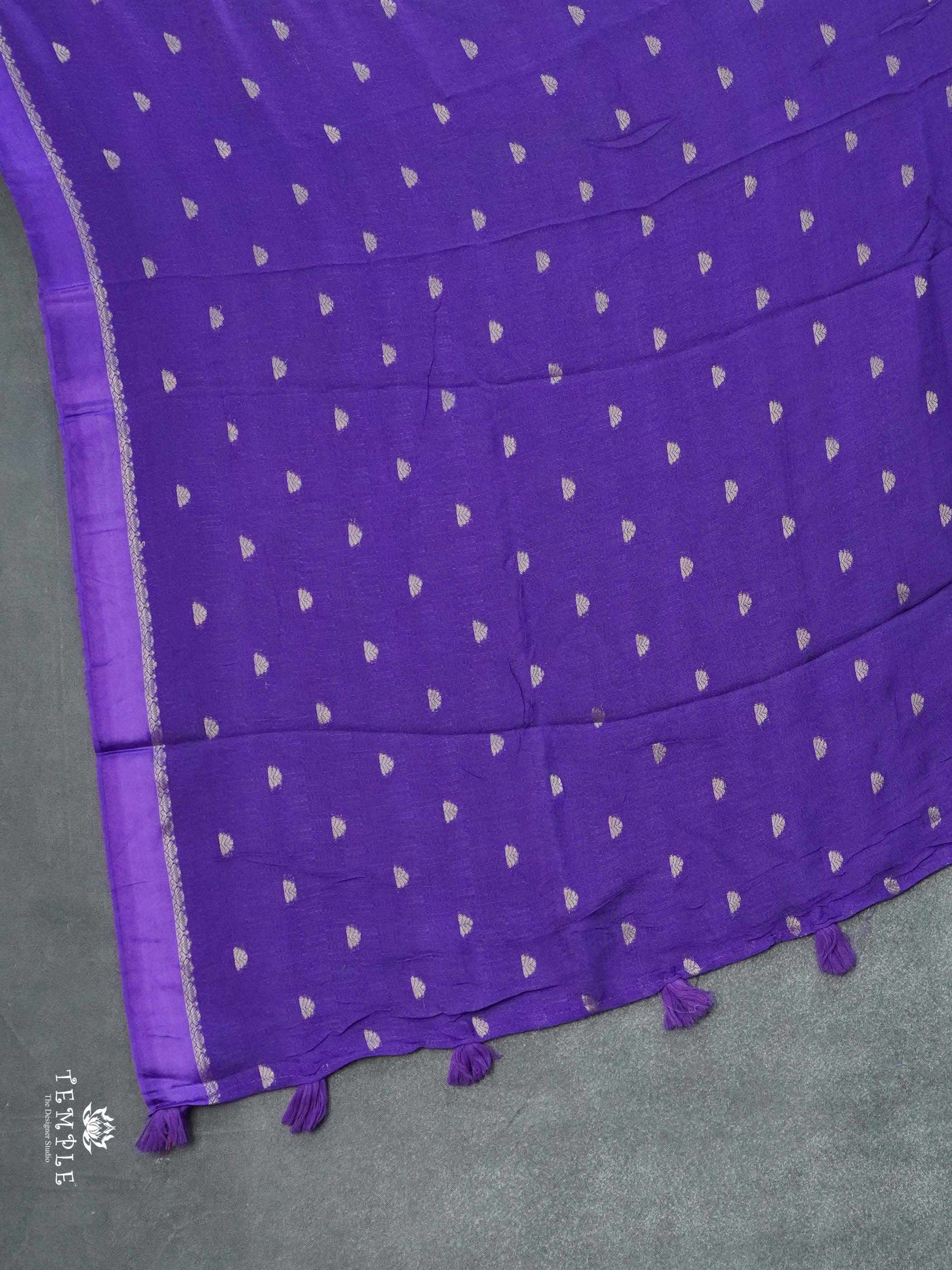 Khadi Silk Saree(Purple) | TTDS2664