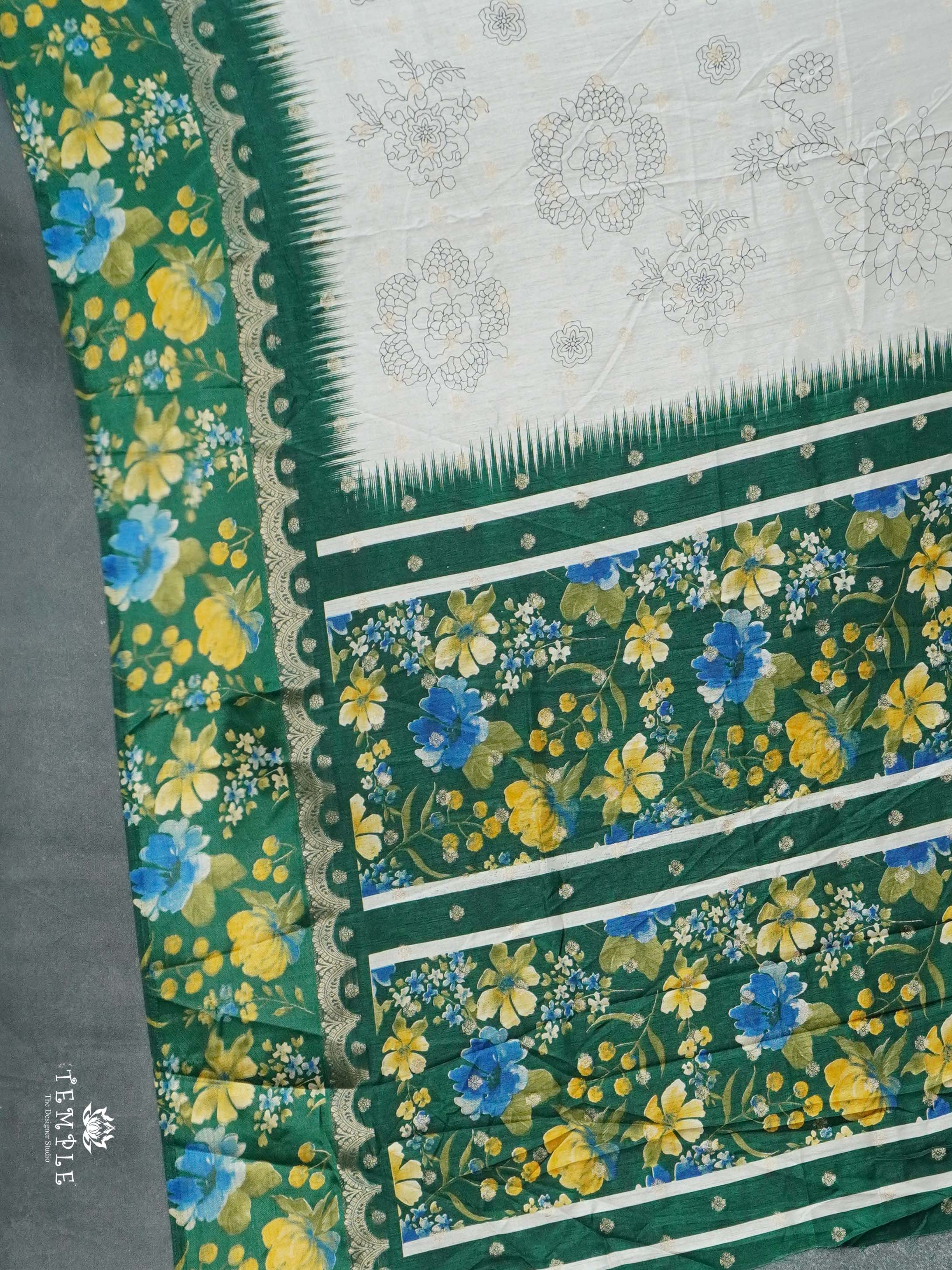 Pencil Art Printed Saree | TTDS2740